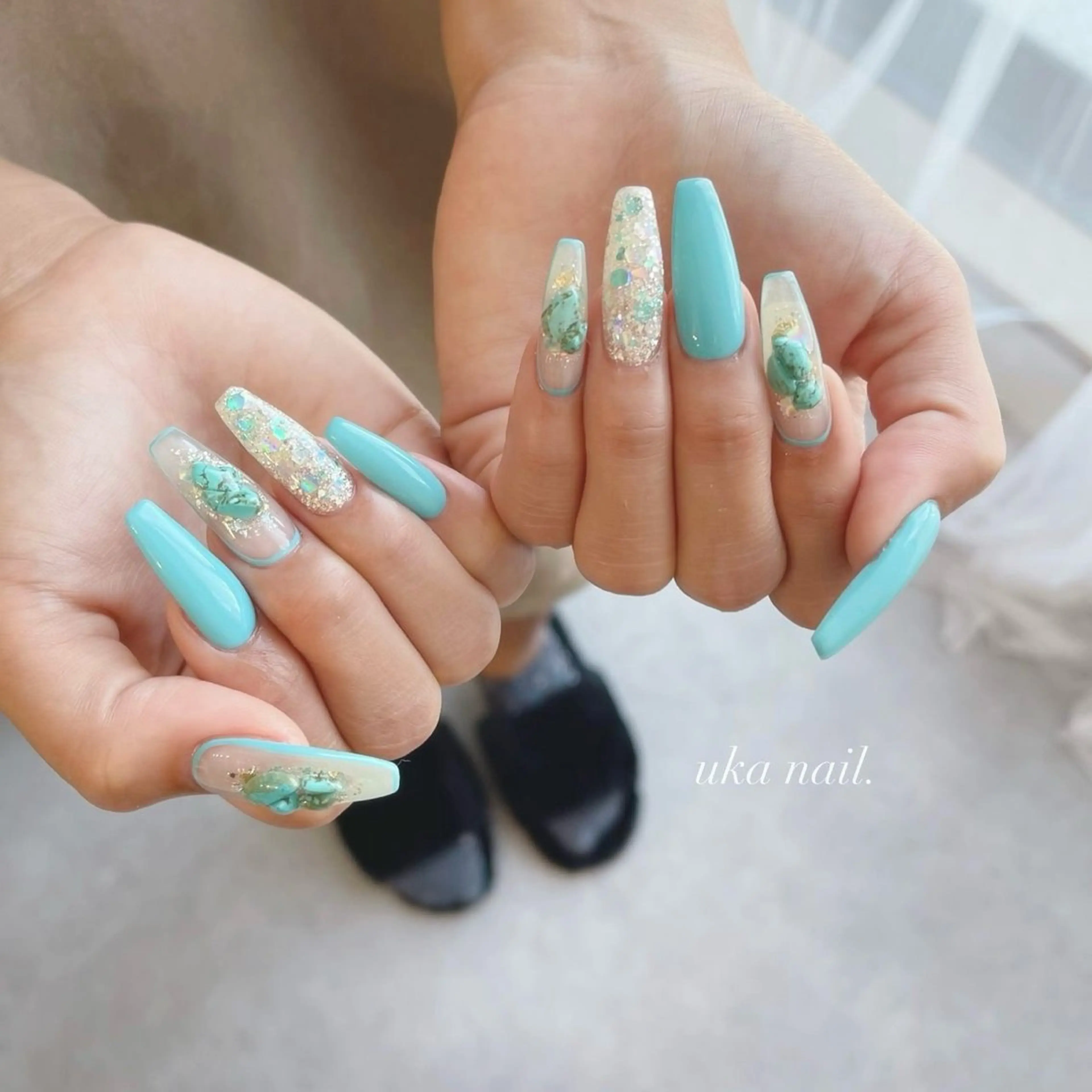 ネイル 夏ネイル ハンドネイル uka nailのネイルデザイン