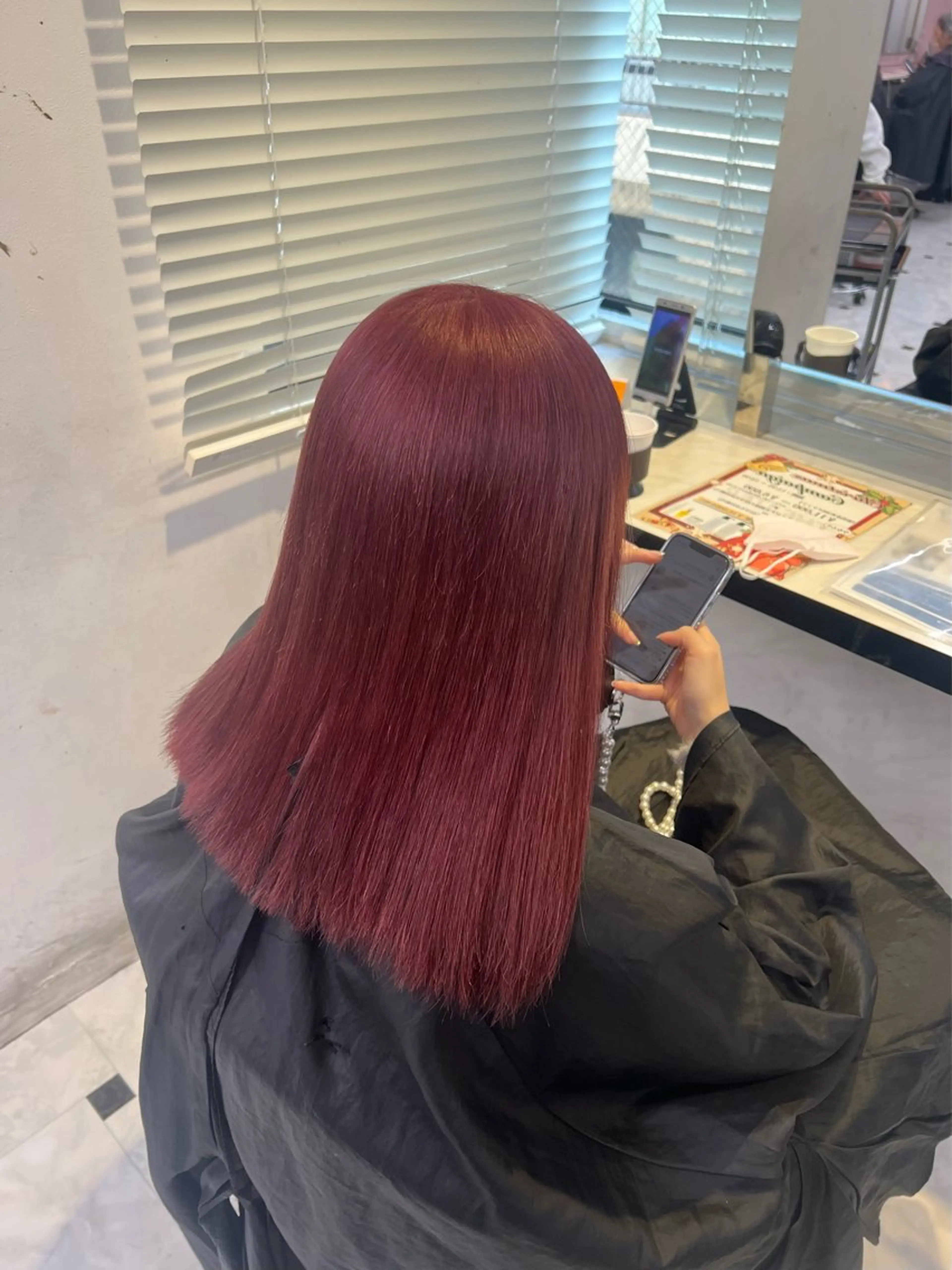 セミロング カラー ヘアカラー ‎🤍トレンドモテ髪 ‎🤍暖色🤍りなのヘアスタイル