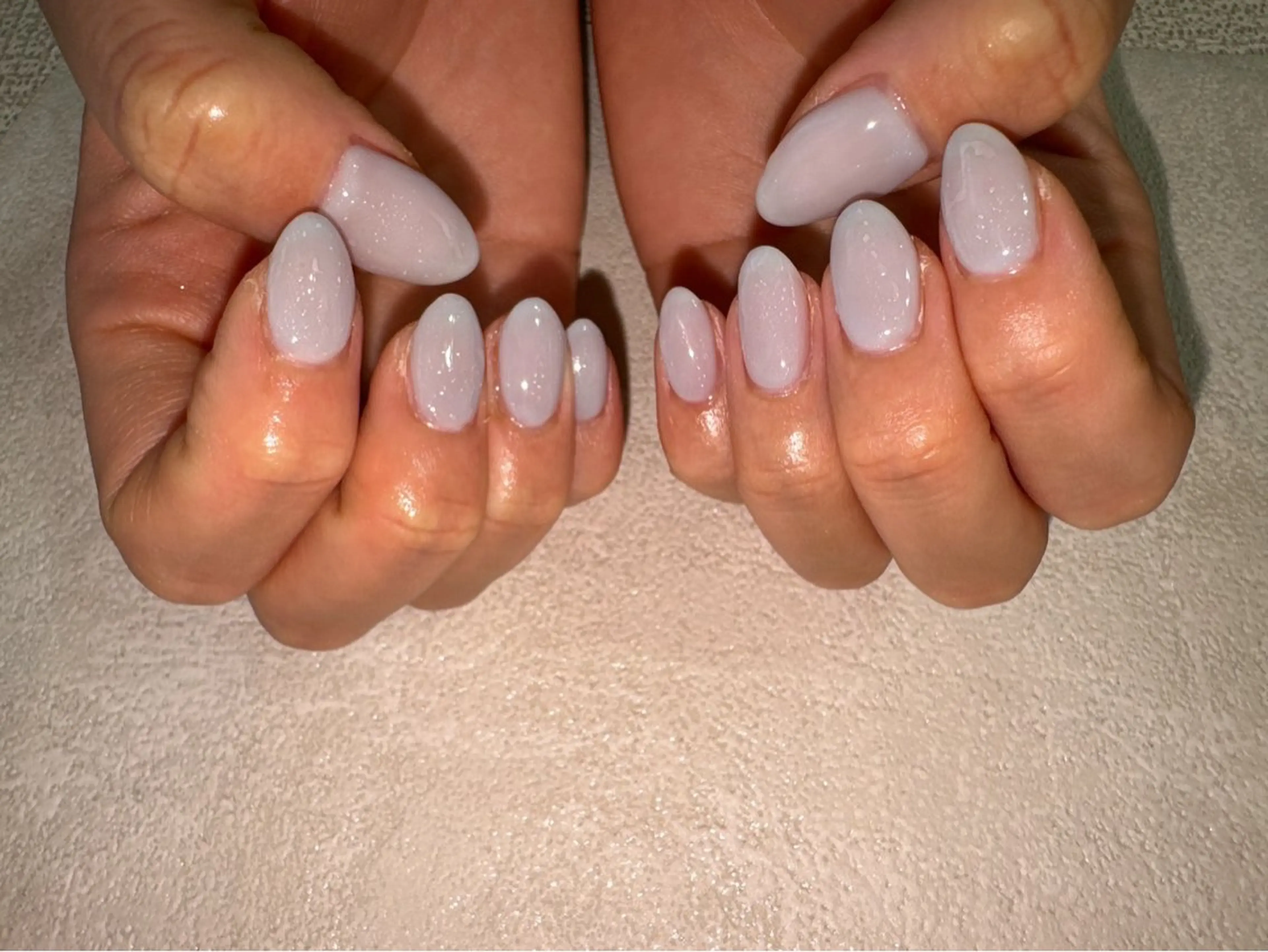 ネイル オーロラネイル ブルー フットネイル フレンチネイル ジェルネイル kiki nail たまプラーザのネイルデザイン