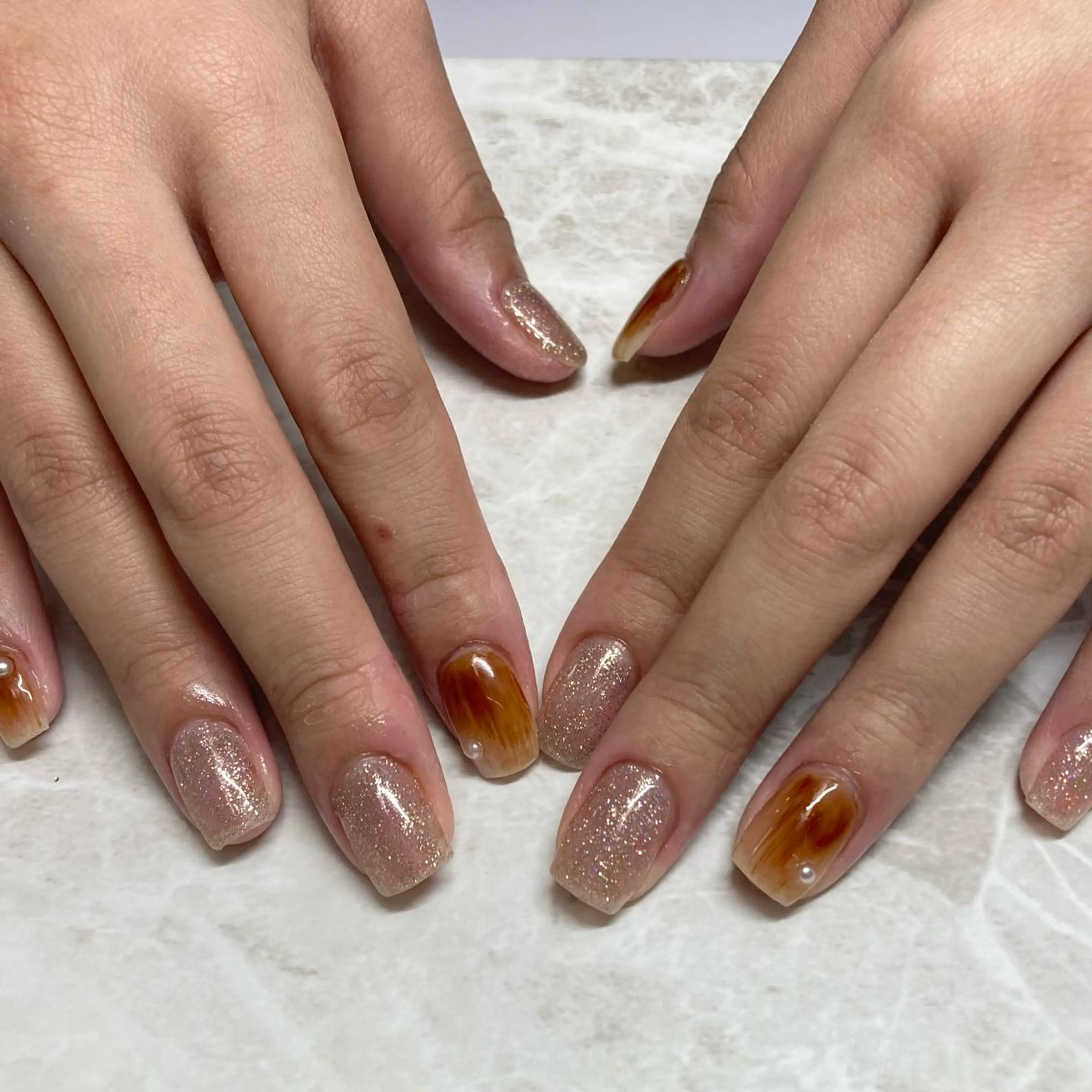 ネイル シンプルネイル RicottEYELASH&NAIL所属・下城 葵のネイルデザイン