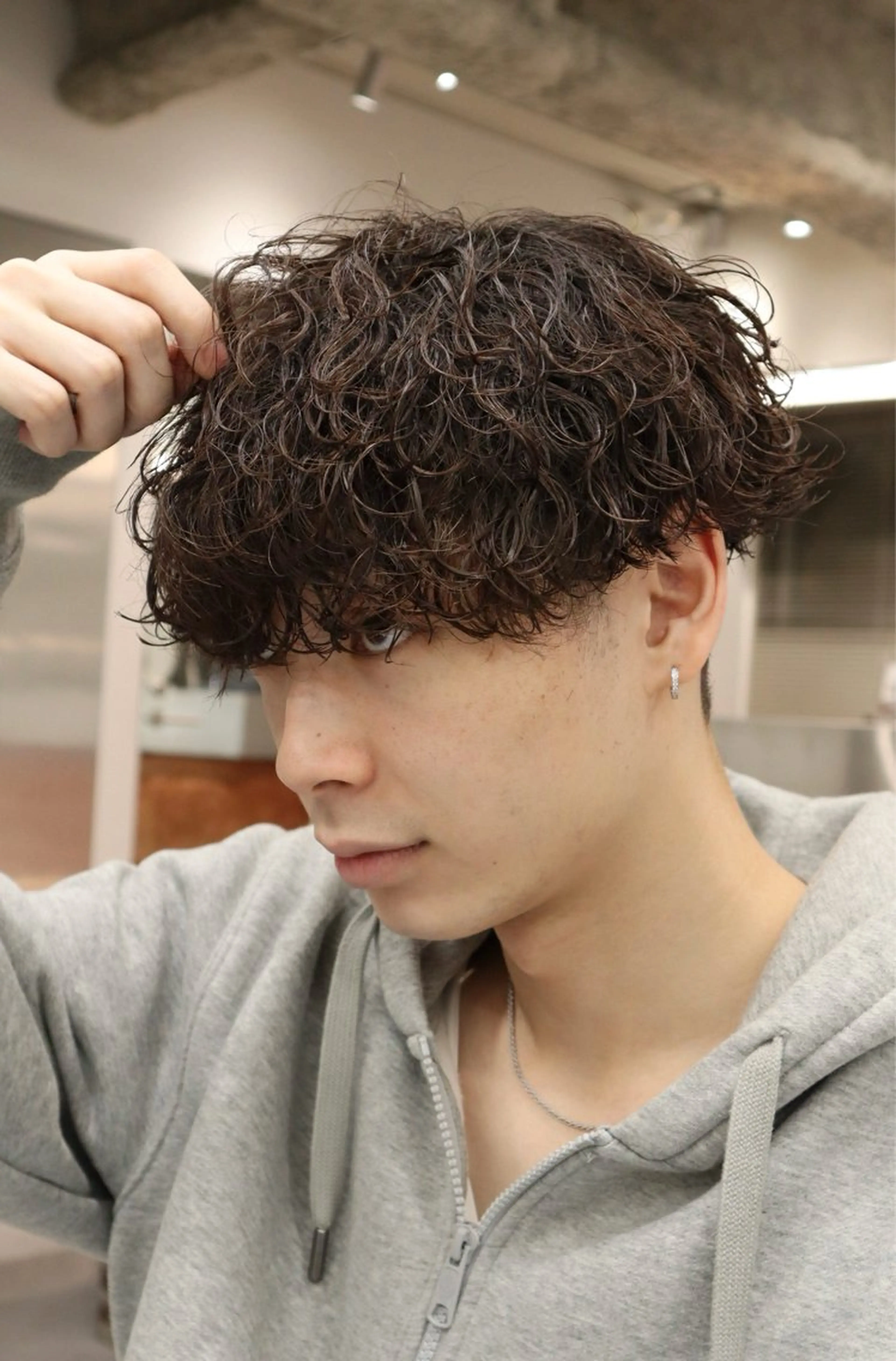 ショート パーマ メンズ カット パーマ トリートメント ヘアセット メンズ特化   西野 晴紀のヘアスタイル