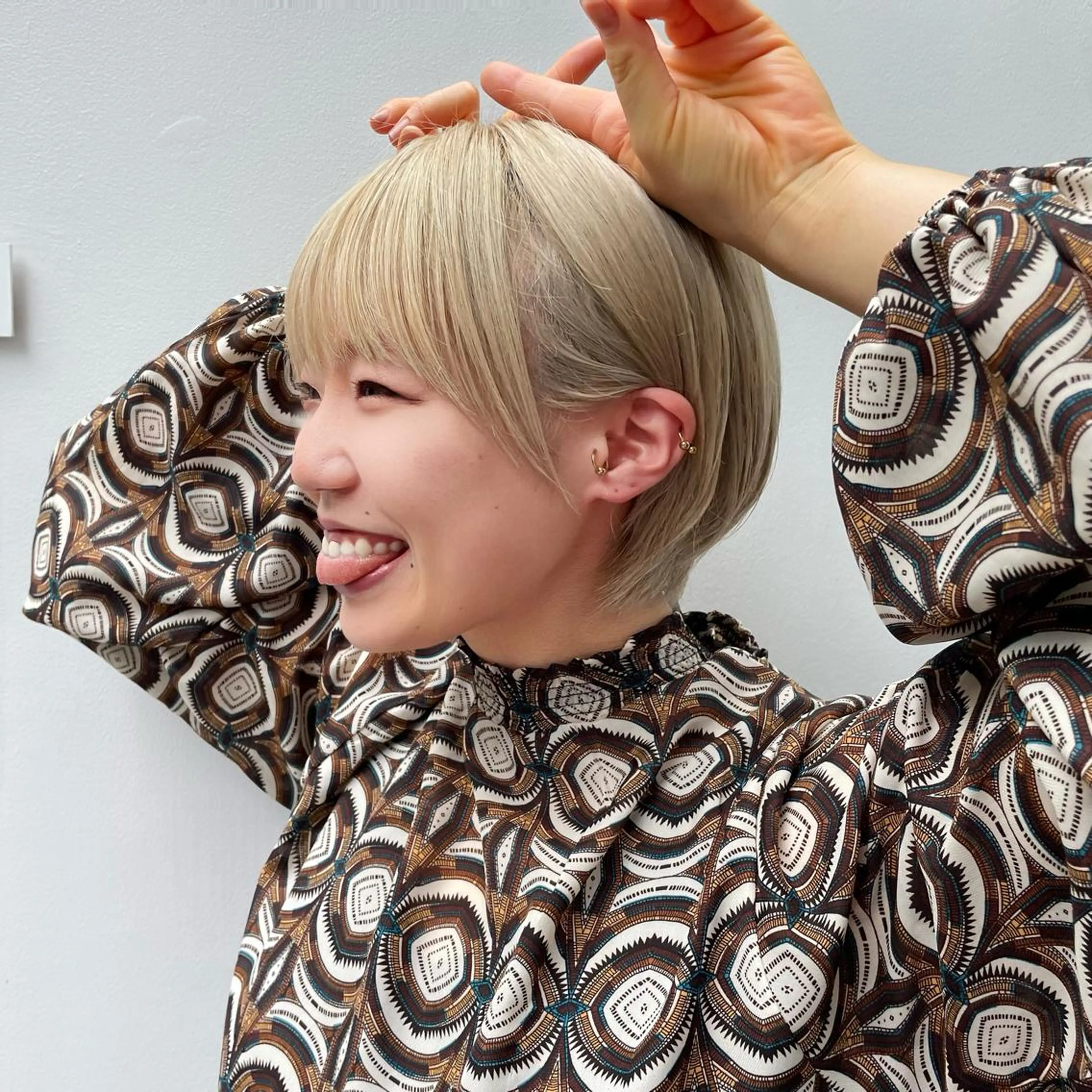 ショート カラー 🫶🏻桃果🫶🏿 只今休職中のヘアスタイル