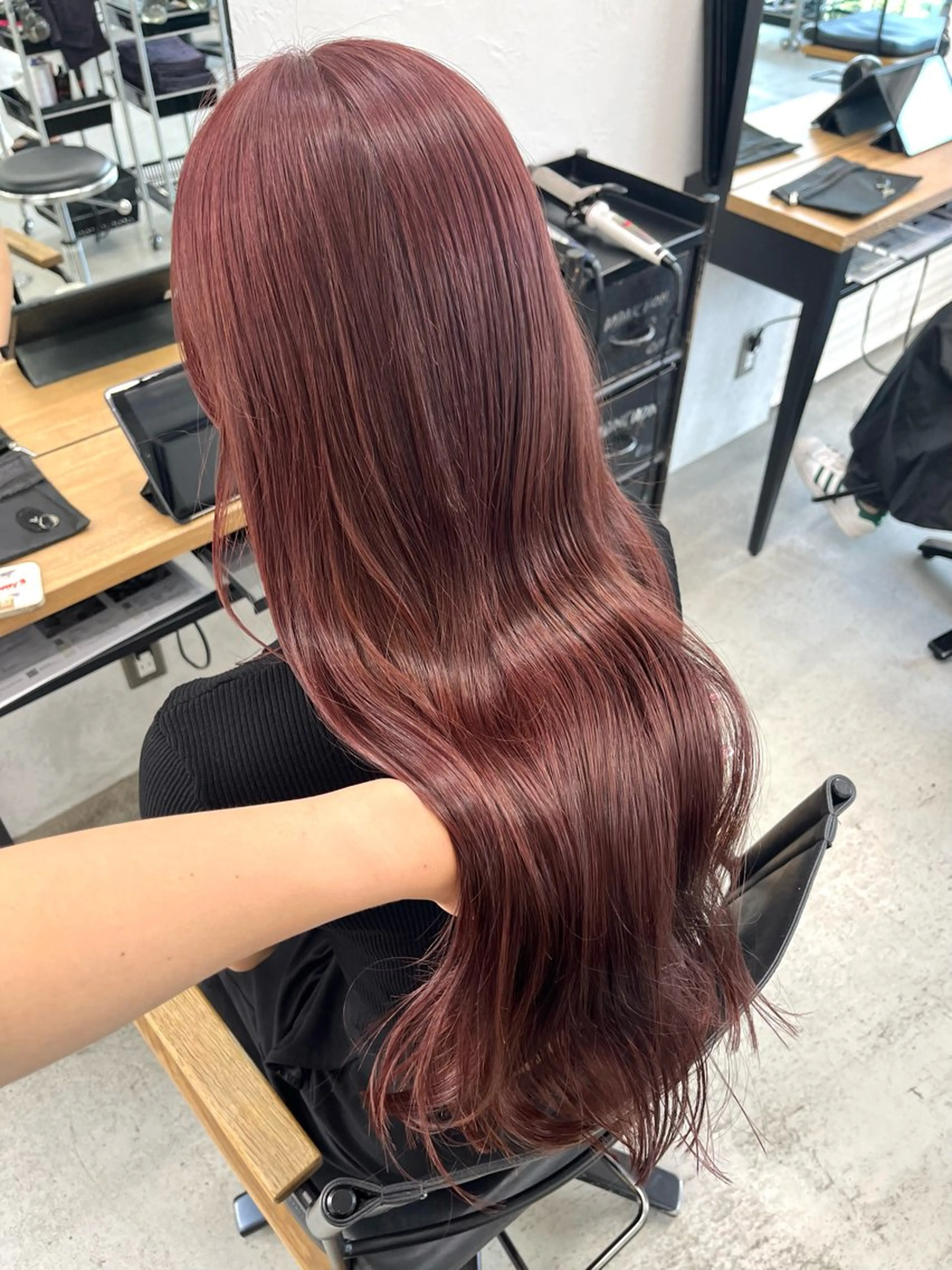 ロング カラー ヘアアレンジ ピンクカラー ヘアカラー 🫧透明感カラー/ ナルハ🫧のヘアスタイル