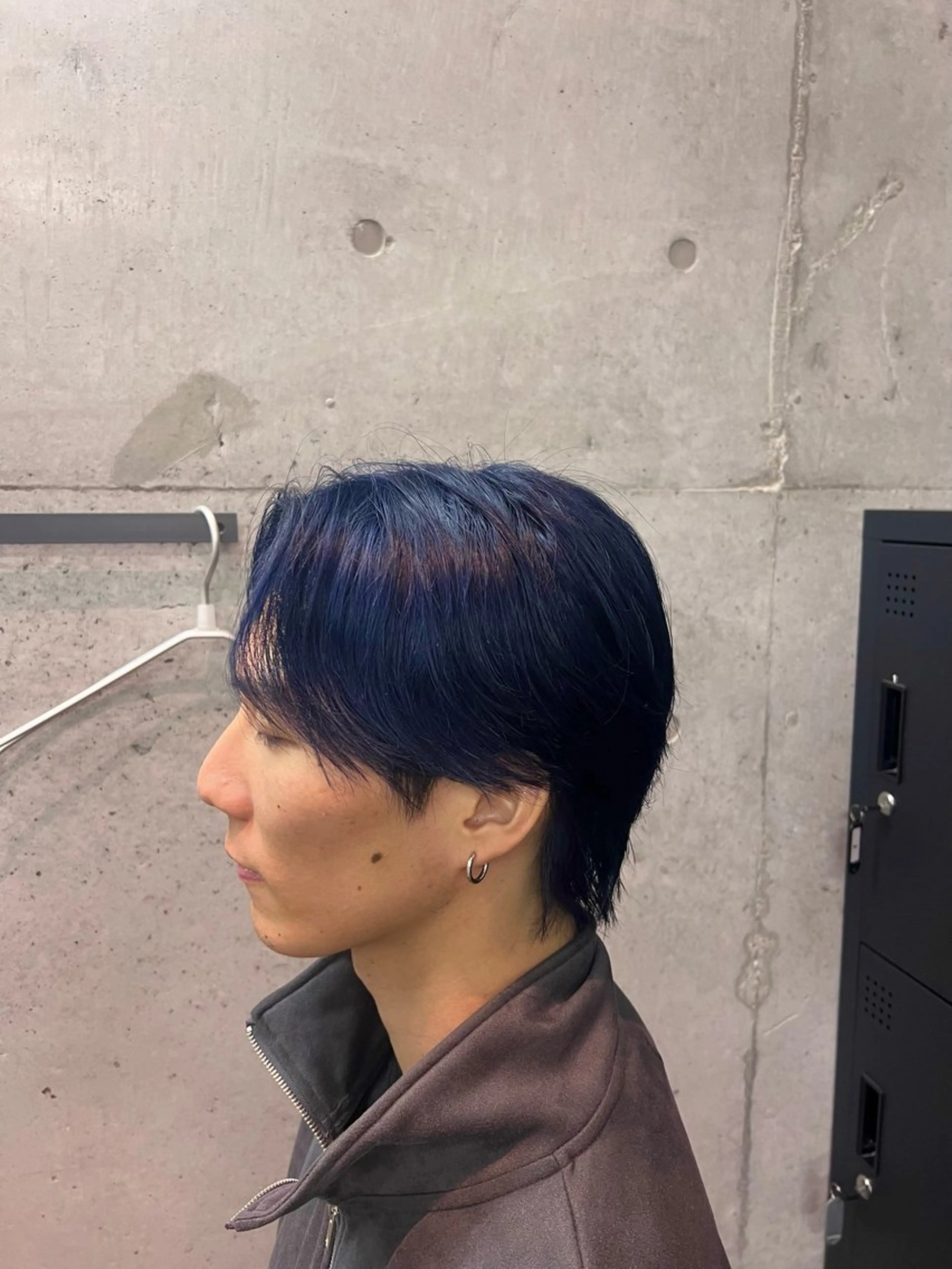 ミディアム カラー メンズ ブルーカラー ネイビーカラー spin-off shift所属・メンズ特化美容師 /たけしのヘアスタイル