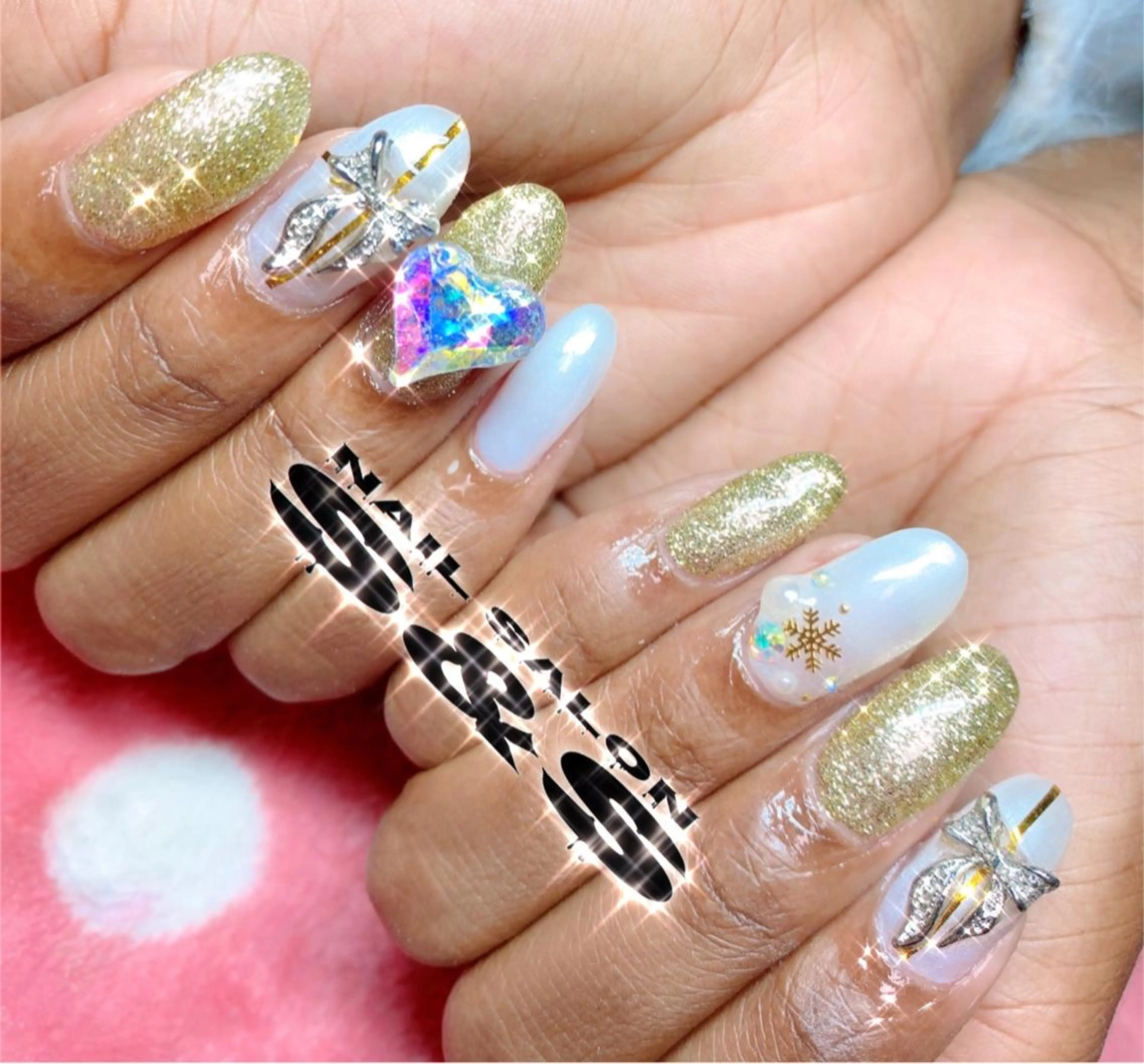 ネイル 長さ出し メンズネイル 持ち込み スカルプネイル 冬ネイル S&S 村田小百合のネイルデザイン