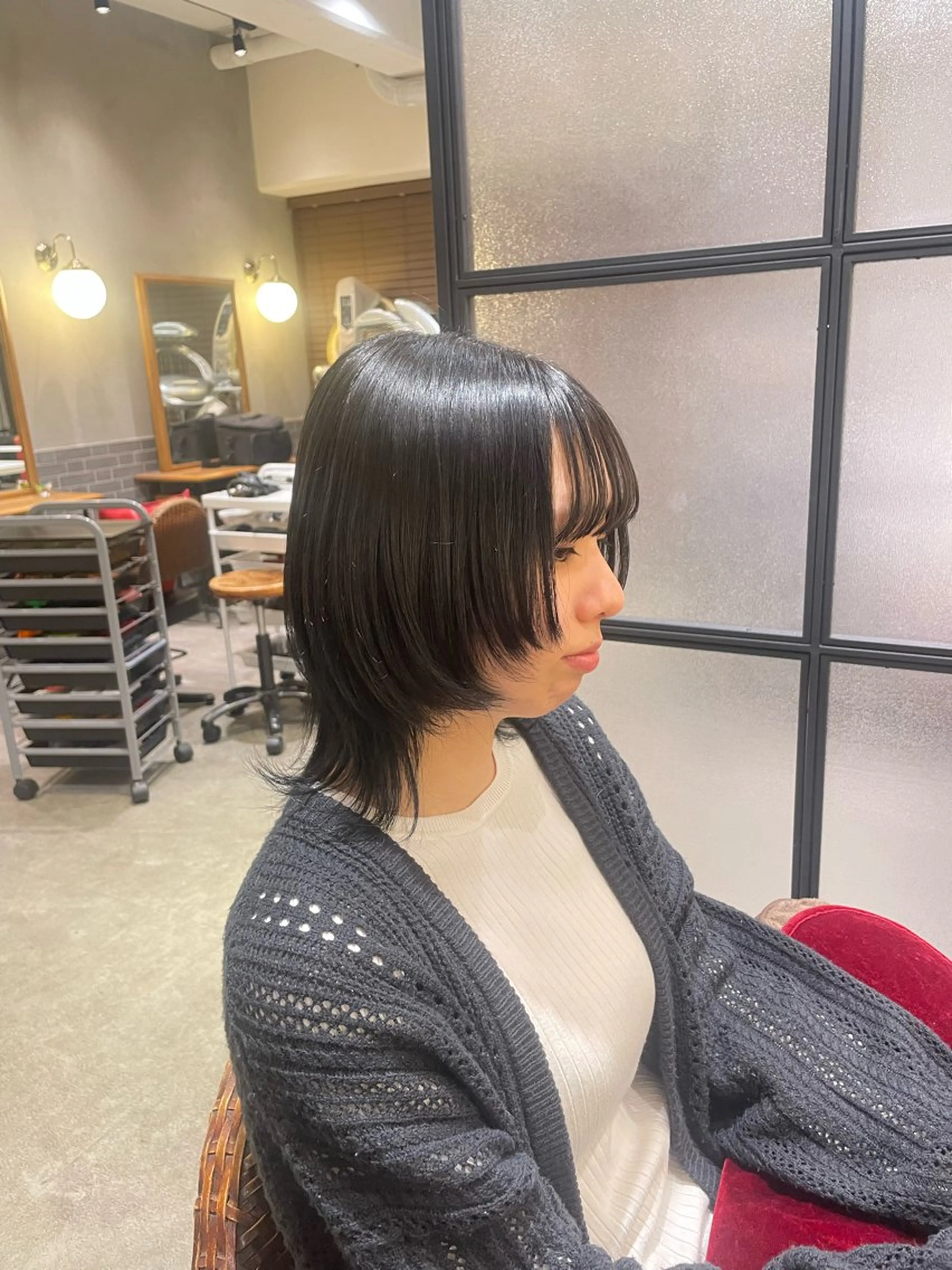 ミディアム カラー カット ヘアカラー トリートメント 暖色カラー🤎Red Neo　meiのヘアスタイル