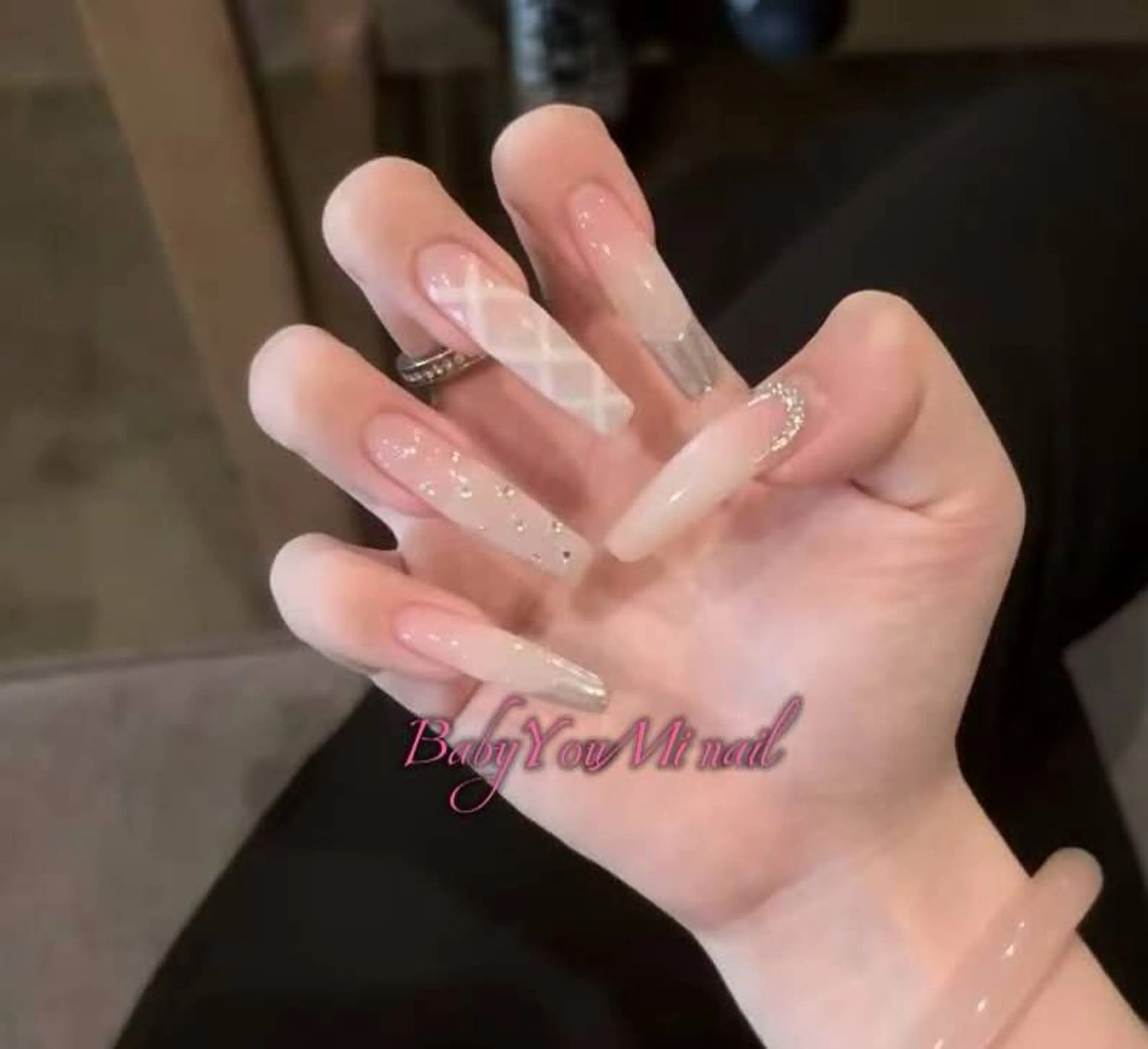 ネイル オーロラネイル フラワーネイル フットネイル フレンチネイル ジェルネイル ハンドネイル BabyYouMi nailのネイルデザイン