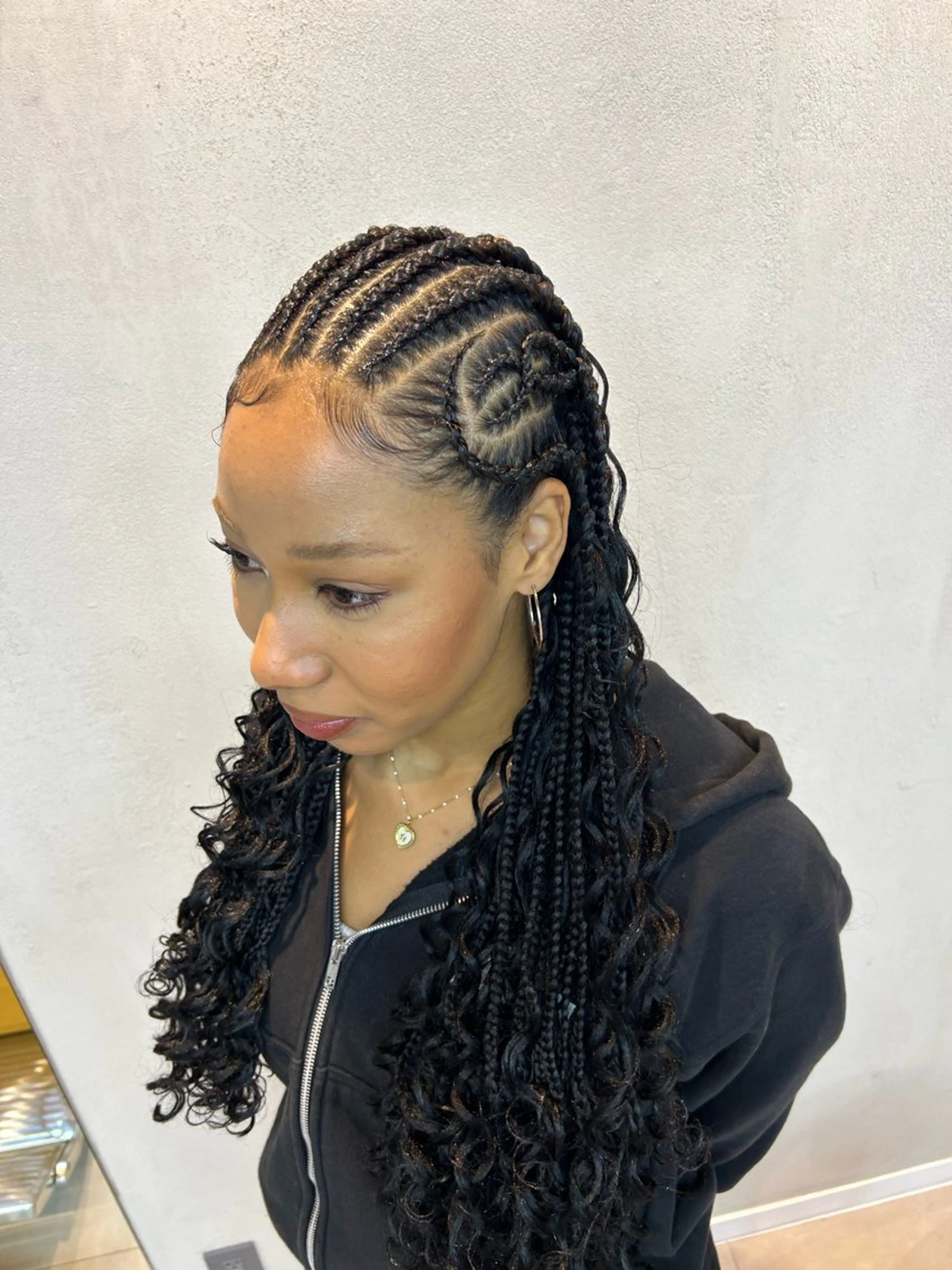 ロング エクステ ヘアセット HARURU🪮✨ ブレイズ海外ヘアのヘアスタイル