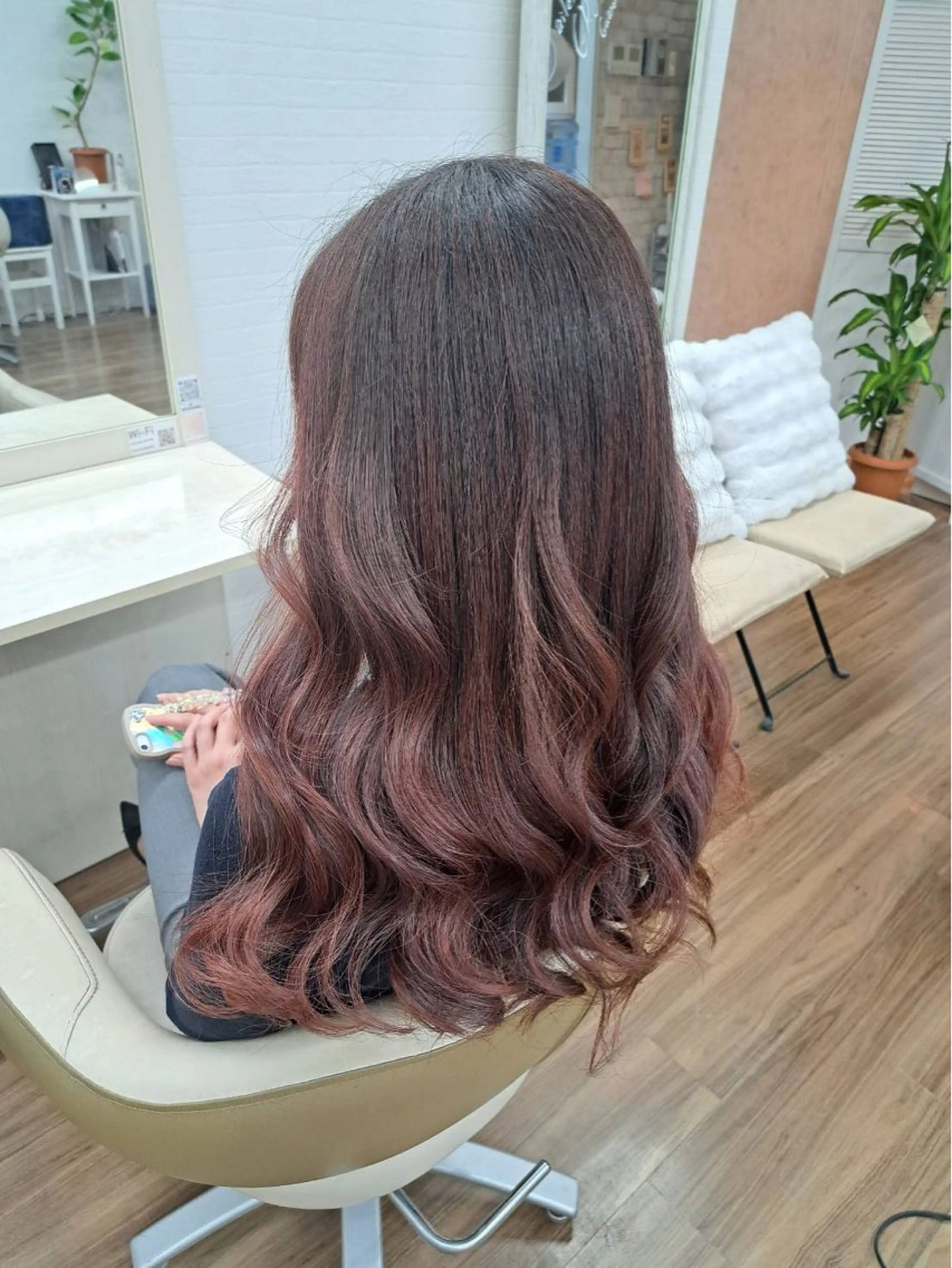 ロング カラー ヨシンモリ 韓国風ヘア ヘアセット GLOSS 心斎橋 山上のヘアスタイル