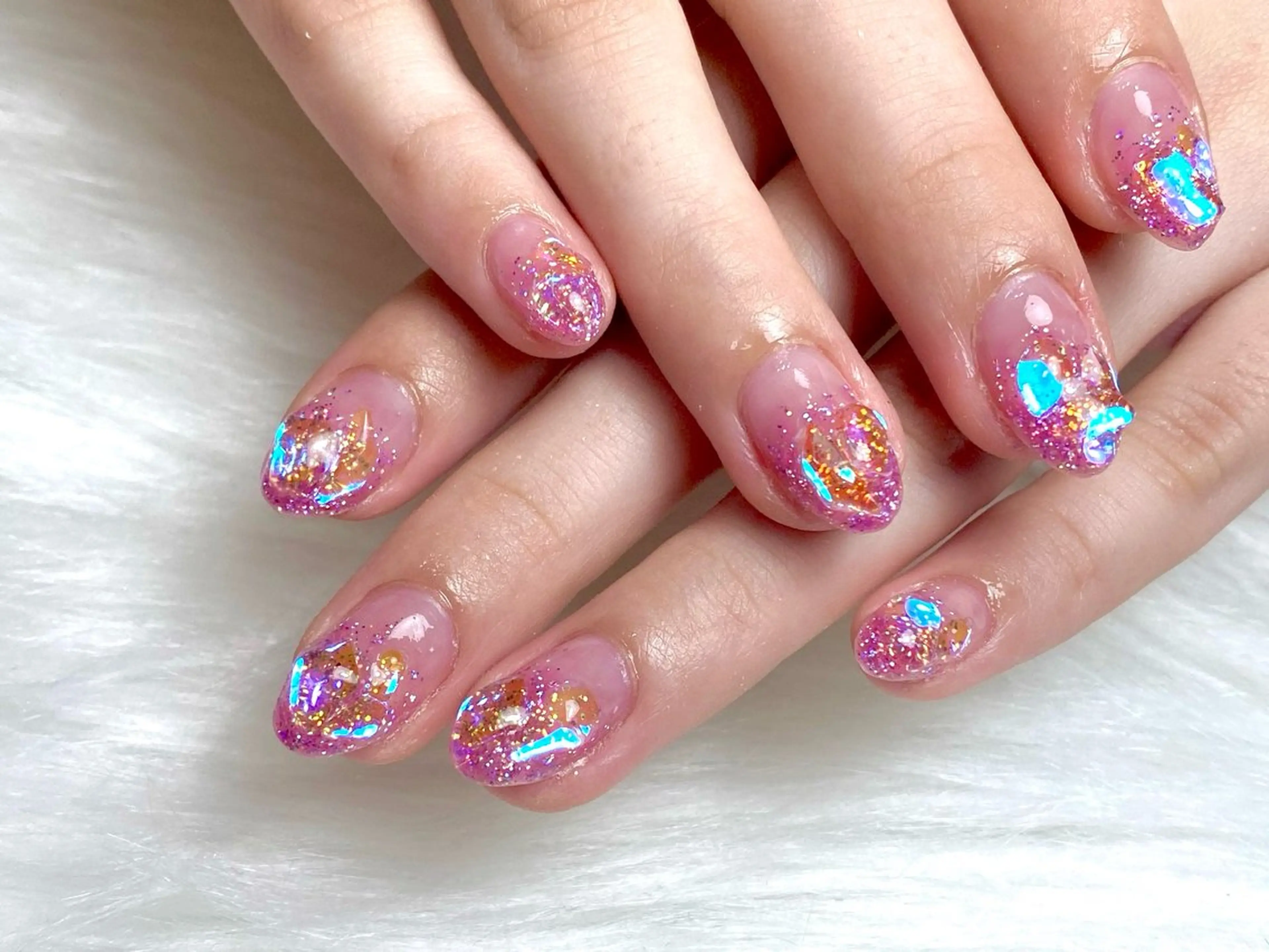 ネイル アートネイル ニュアンスネイル ワンホンネイル ハンドネイル nailsalon e'clatのネイルデザイン