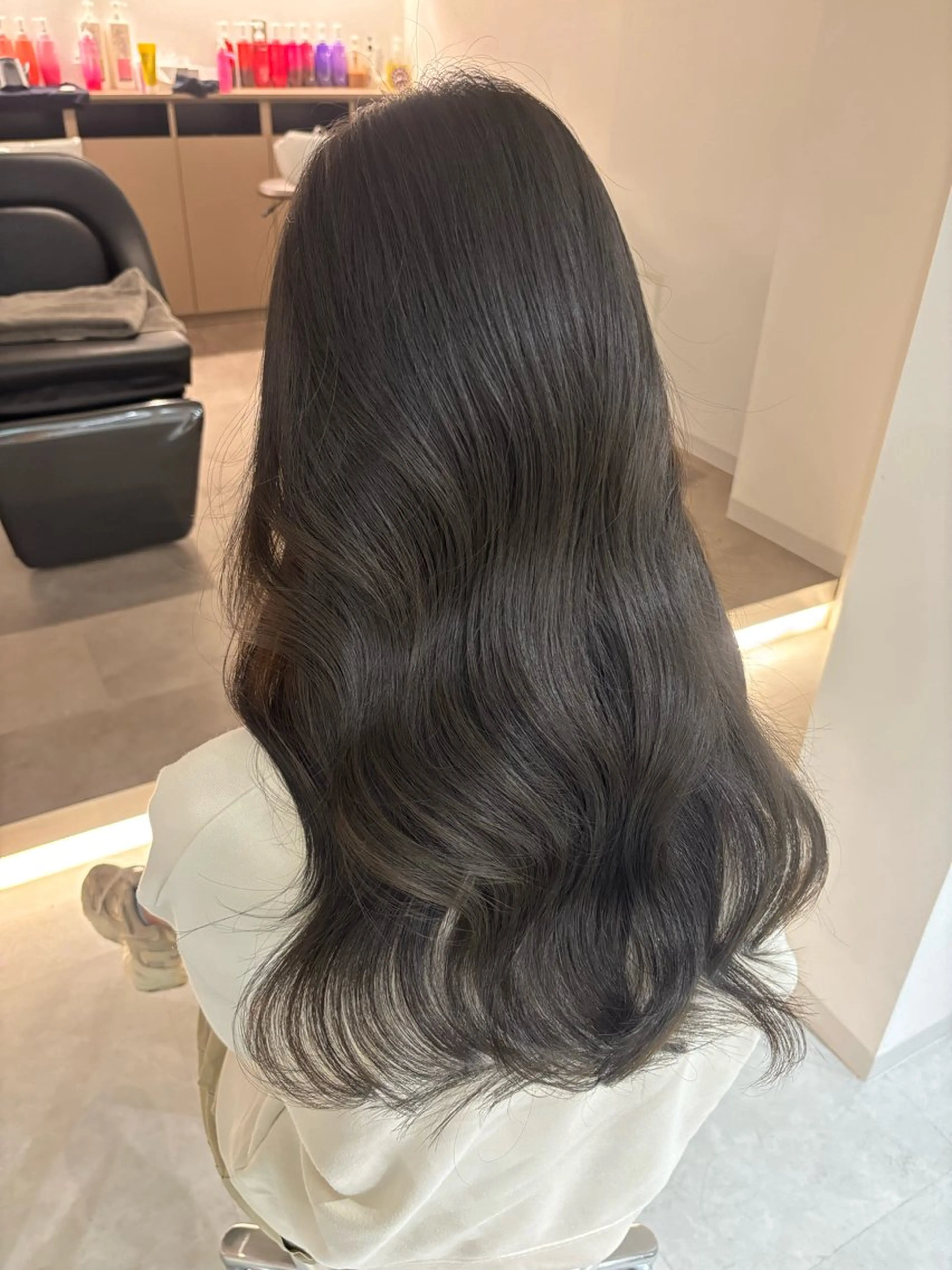 セミロング カラー ベージュカラー ブリーチ ブラウンカラー ケアブリーチ カシス カット ヘアカラー トリートメント 艶感×抜け感hair /ReLit 正源のヘアスタイル