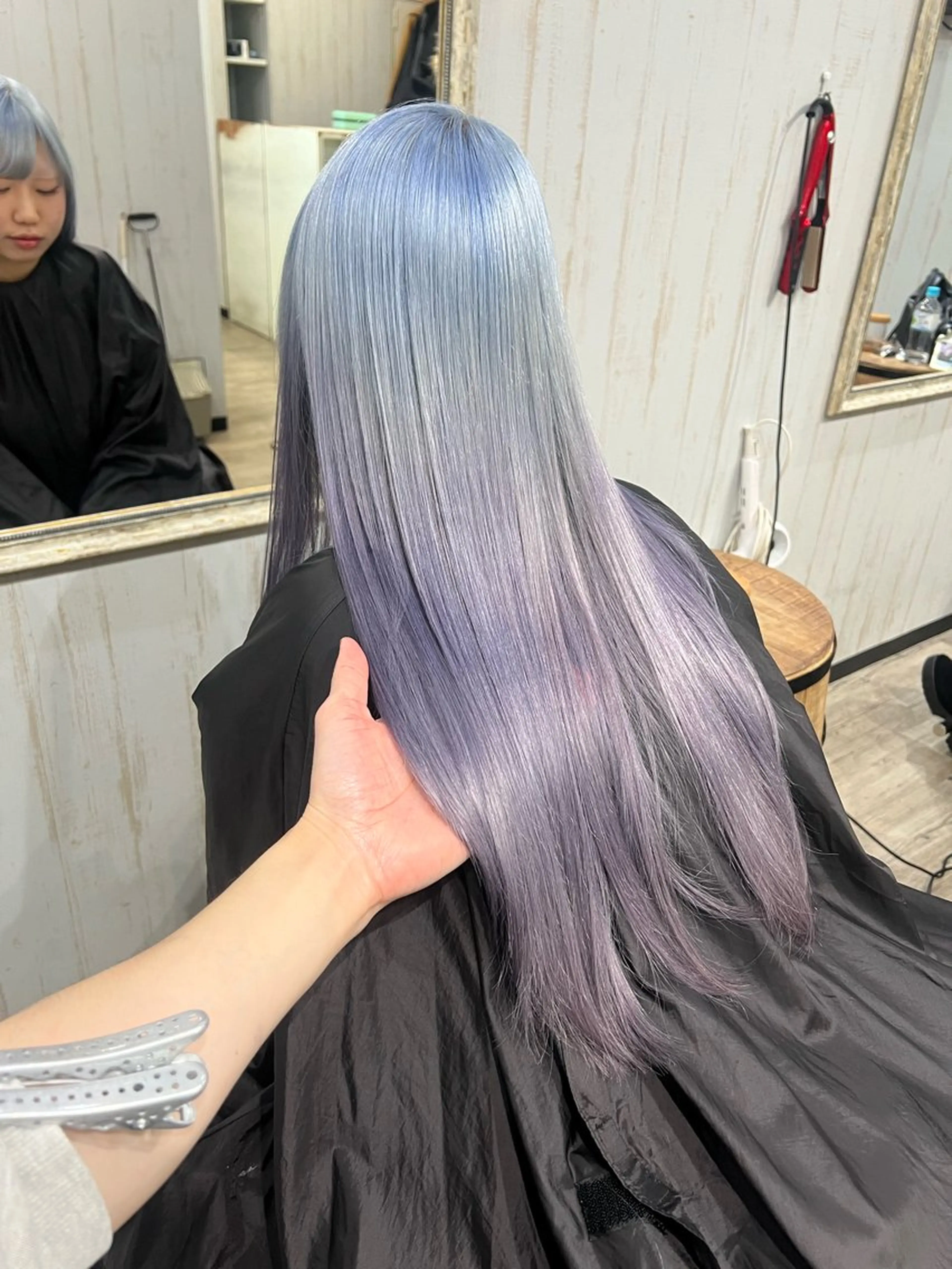 ロング カラー ブリーチ ブルーカラー ケアブリーチ グラデーションカラー パープルカラー ヘアカラー トリートメント 艶髪/ハイトーン特化 店長/SHOHEIのヘアスタイル
