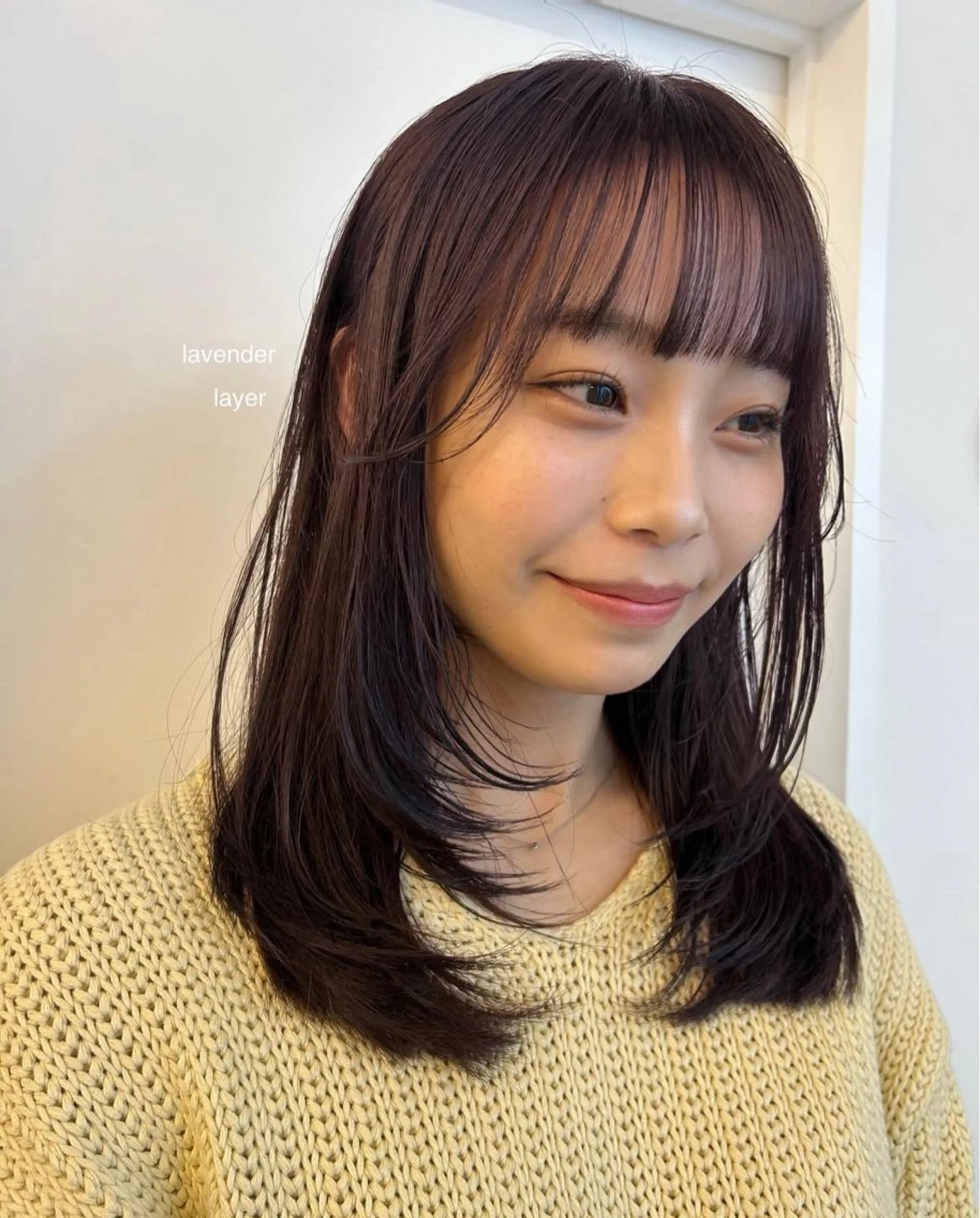 ミディアム カラー カット ヘアカラー トリートメント とむ/似合わせカット /ブリーチなしカラーのヘアスタイル