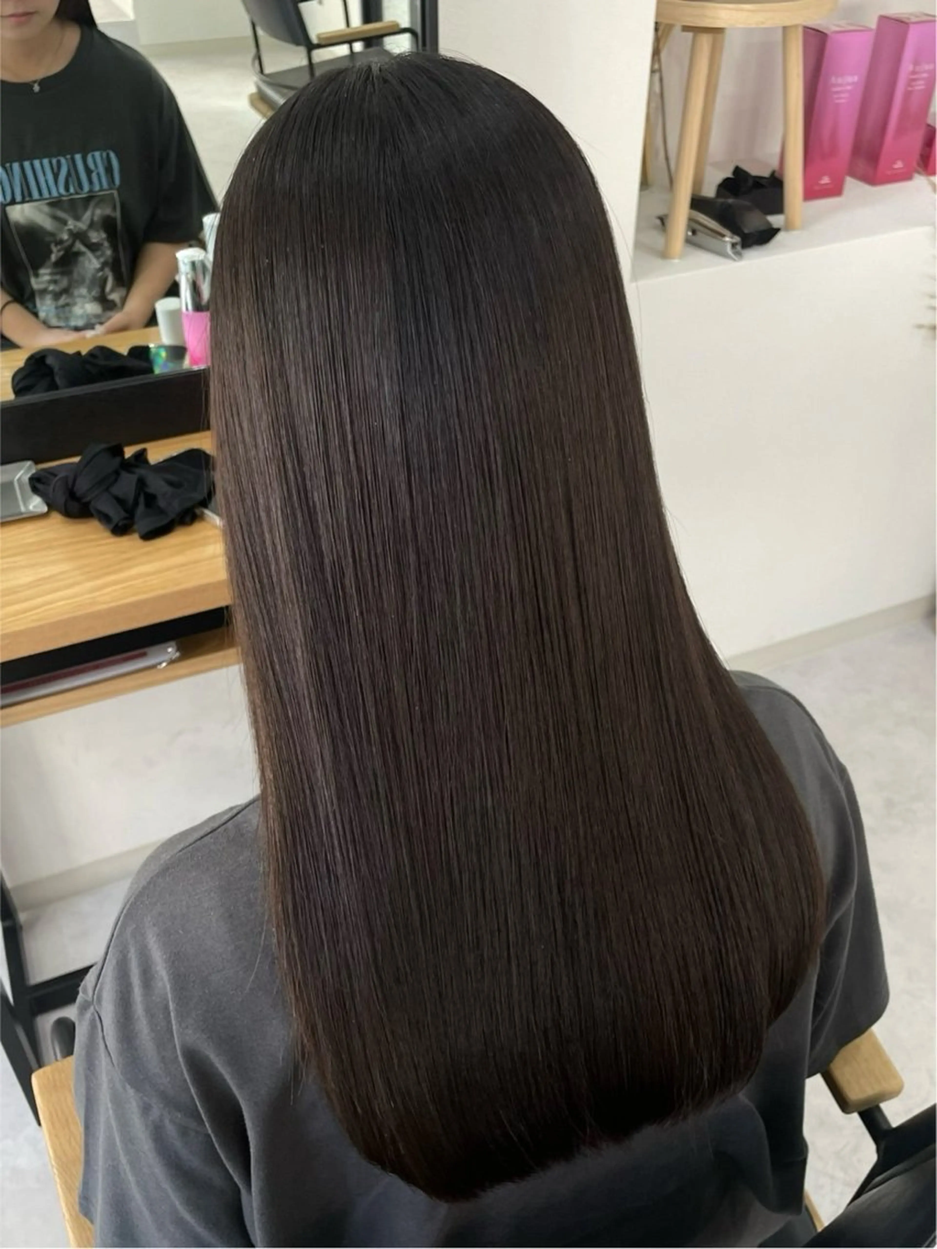ロング ショートボブ ボブ ハイライト レイヤーカット 縮毛矯正 縮毛矯正 ULu. 岡山駅店 髪質改善トリートメント＆ハイトーンカラー所属・SUZU/岡山/矯正 ハイトーン/レイヤーのヘアスタイル