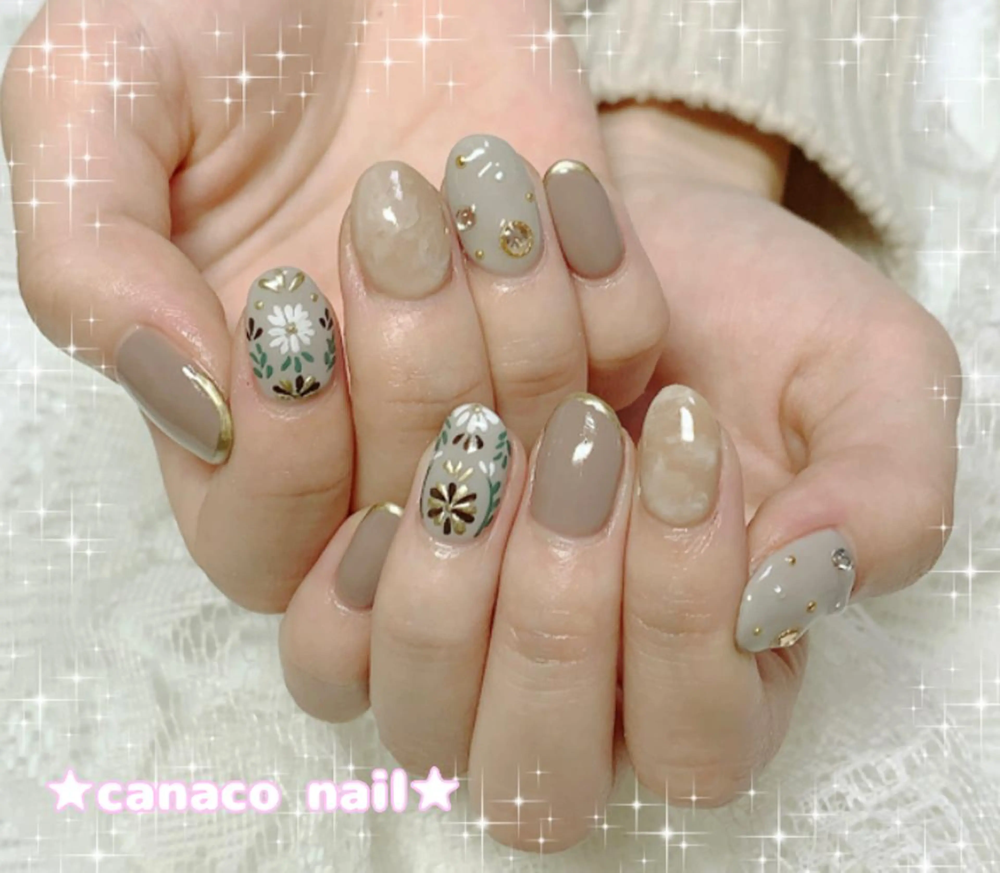 ネイル 大理石ネイル(マーブル) オフィスネイル ハンドネイル ハンドケア Felice所属・ベテランネイル cnc  nailのネイルデザイン
