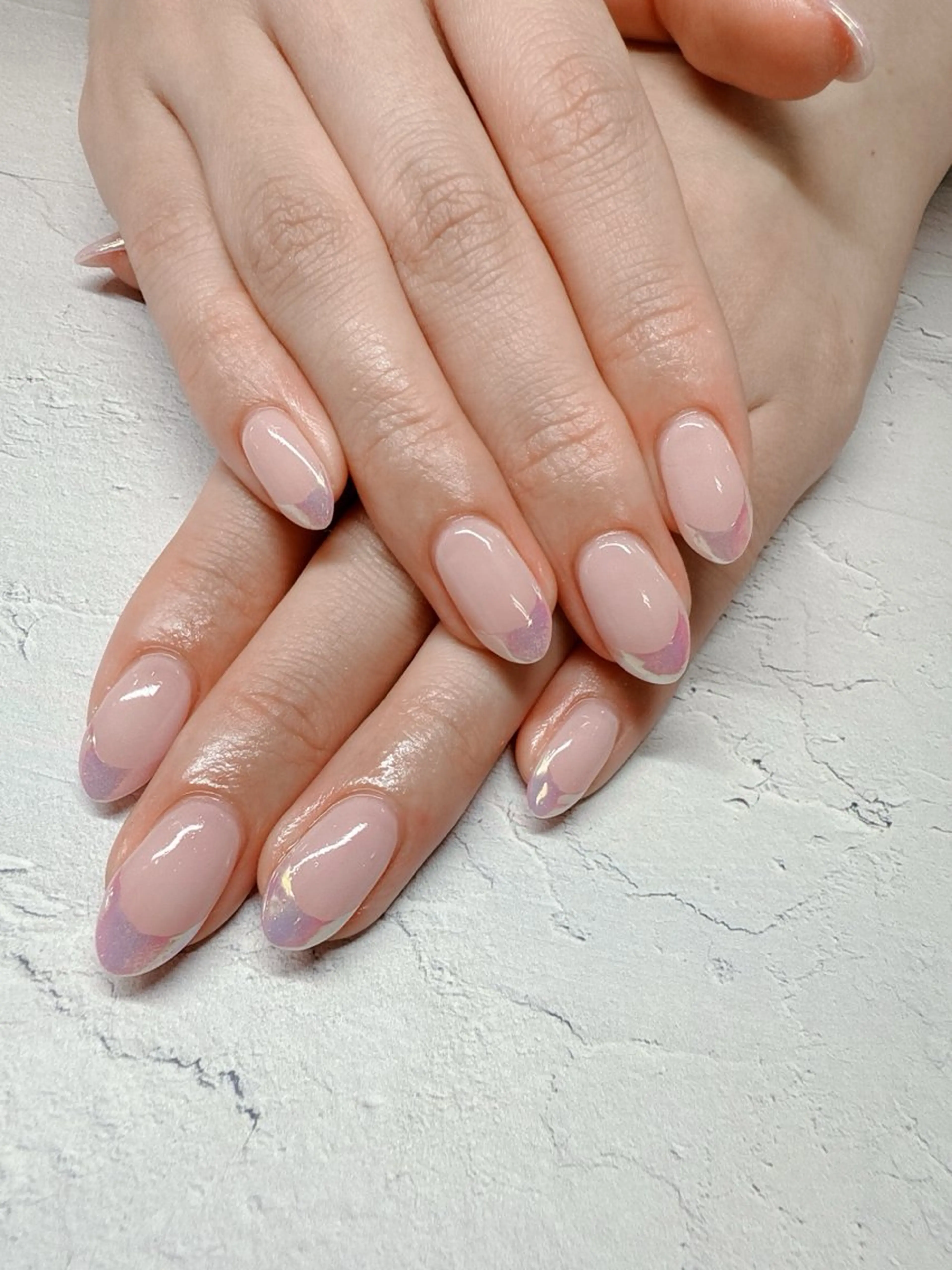 ネイル フレンチネイル ミラーネイル ハンドネイル nailist SATO【銀座】のネイルデザイン