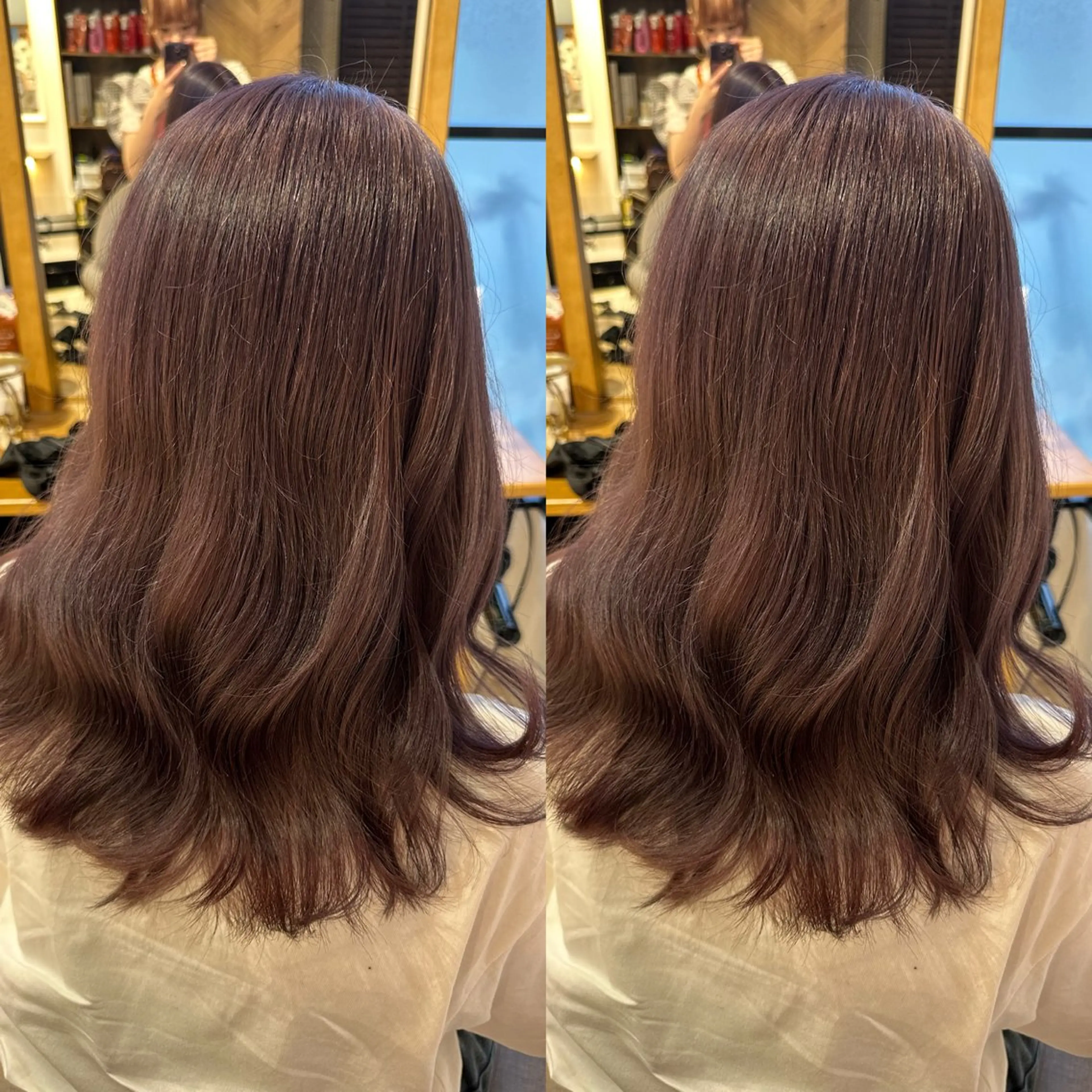 セミロング 🍒しの🍒 透明感カラー/カットのヘアスタイル