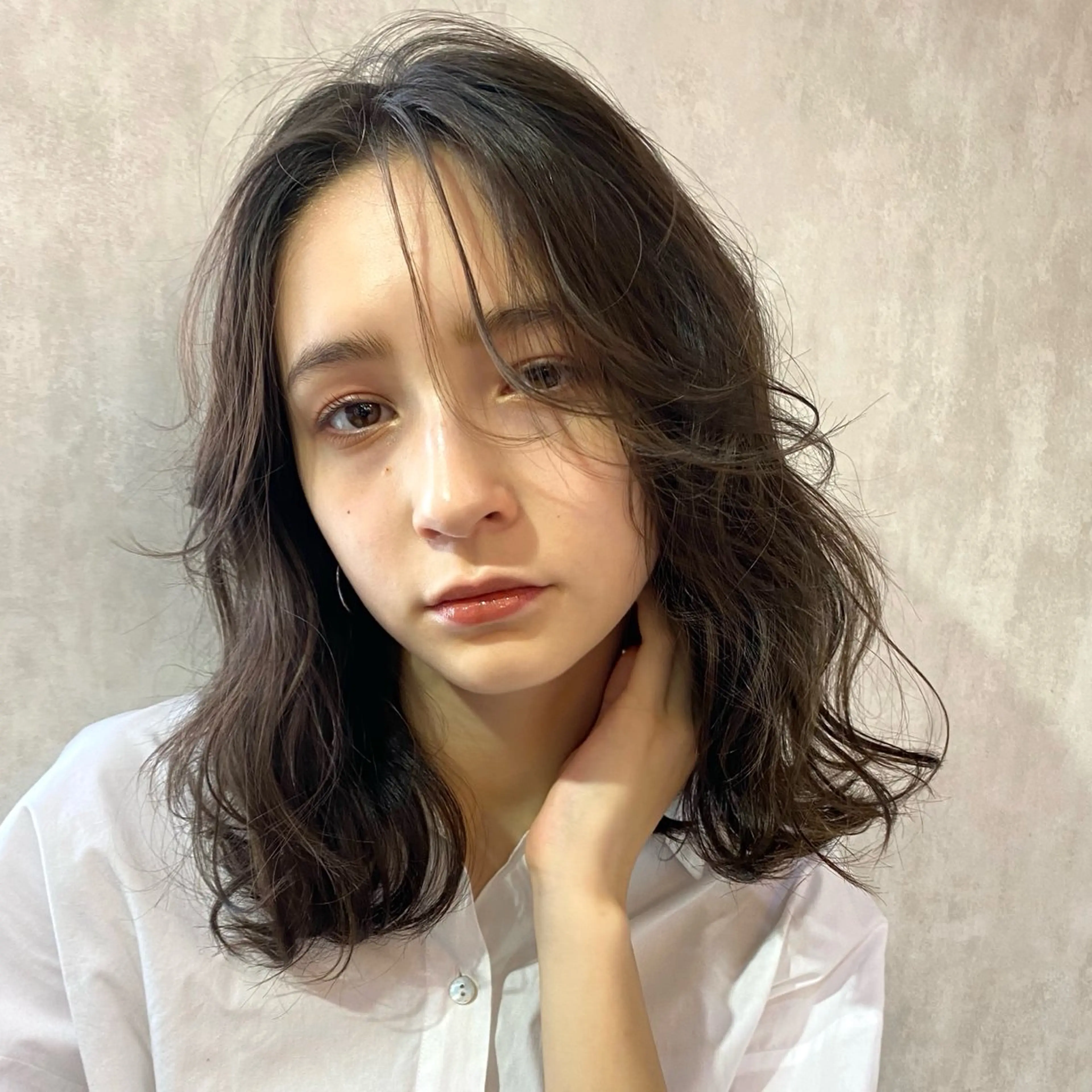 セミロング 韓国風ヘア トリートメント ヘアカラー ヘッドスパ [表参道/透明感 /モテHAIR/駿太のヘアスタイル