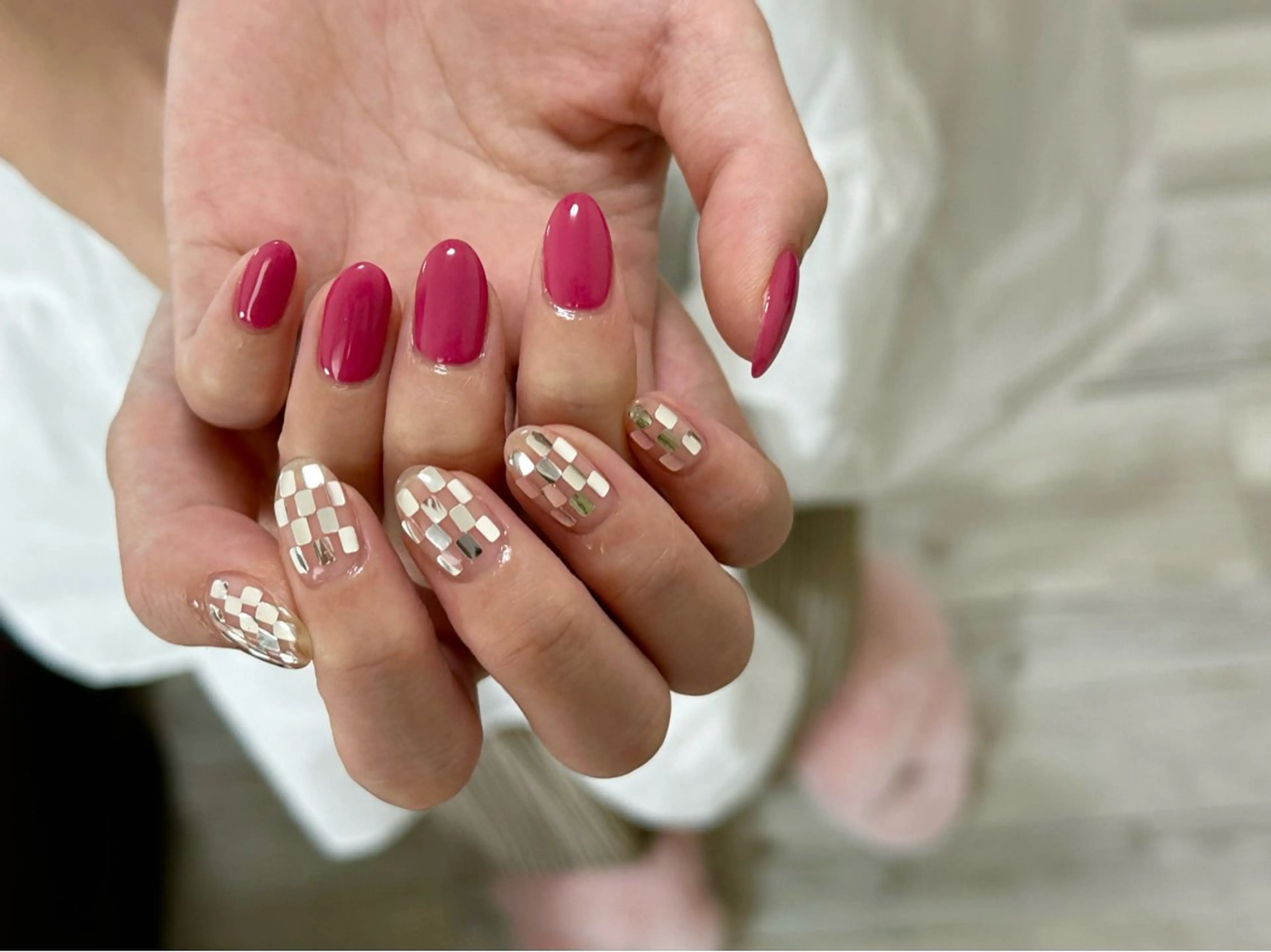 ネイル ホログラムネイル three 0 nail spaceのネイルデザイン