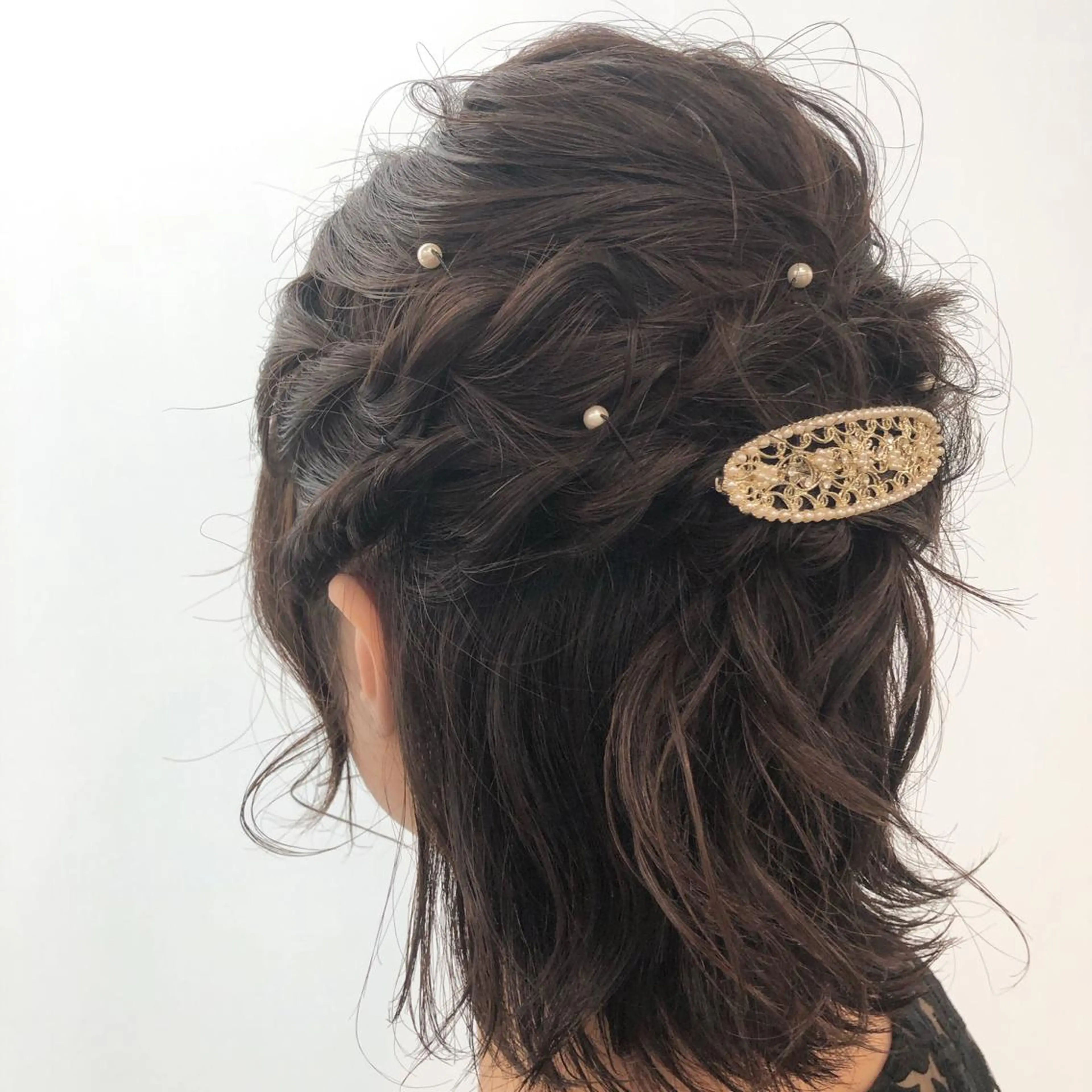 ヘアアレンジ ハーフアップ 青とそら いしざかのヘアスタイル