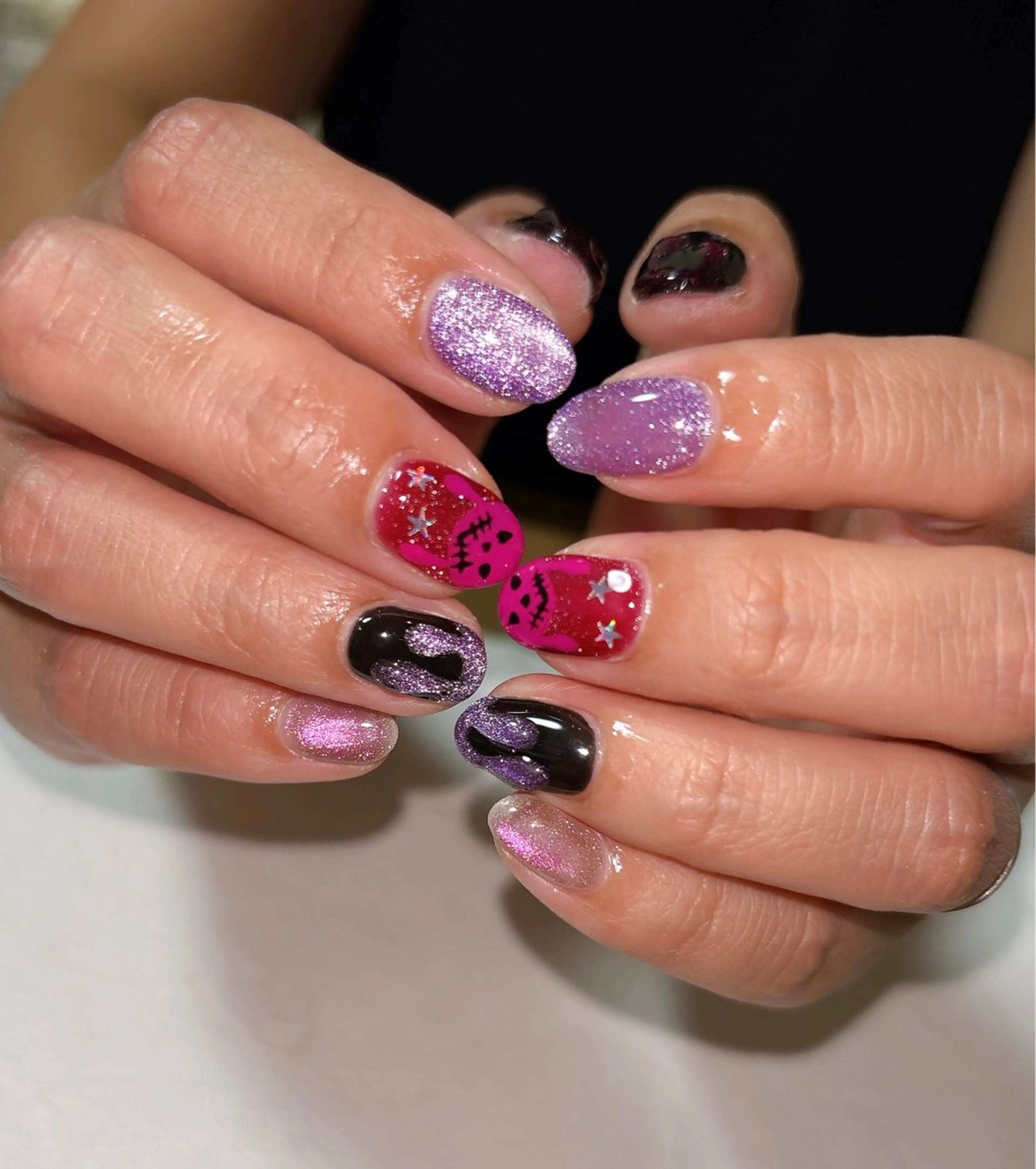ネイル オーロラネイル フットネイル フレンチネイル ジェルネイル ハロウィン ハンドネイル kiki nail 二子玉川のネイルデザイン