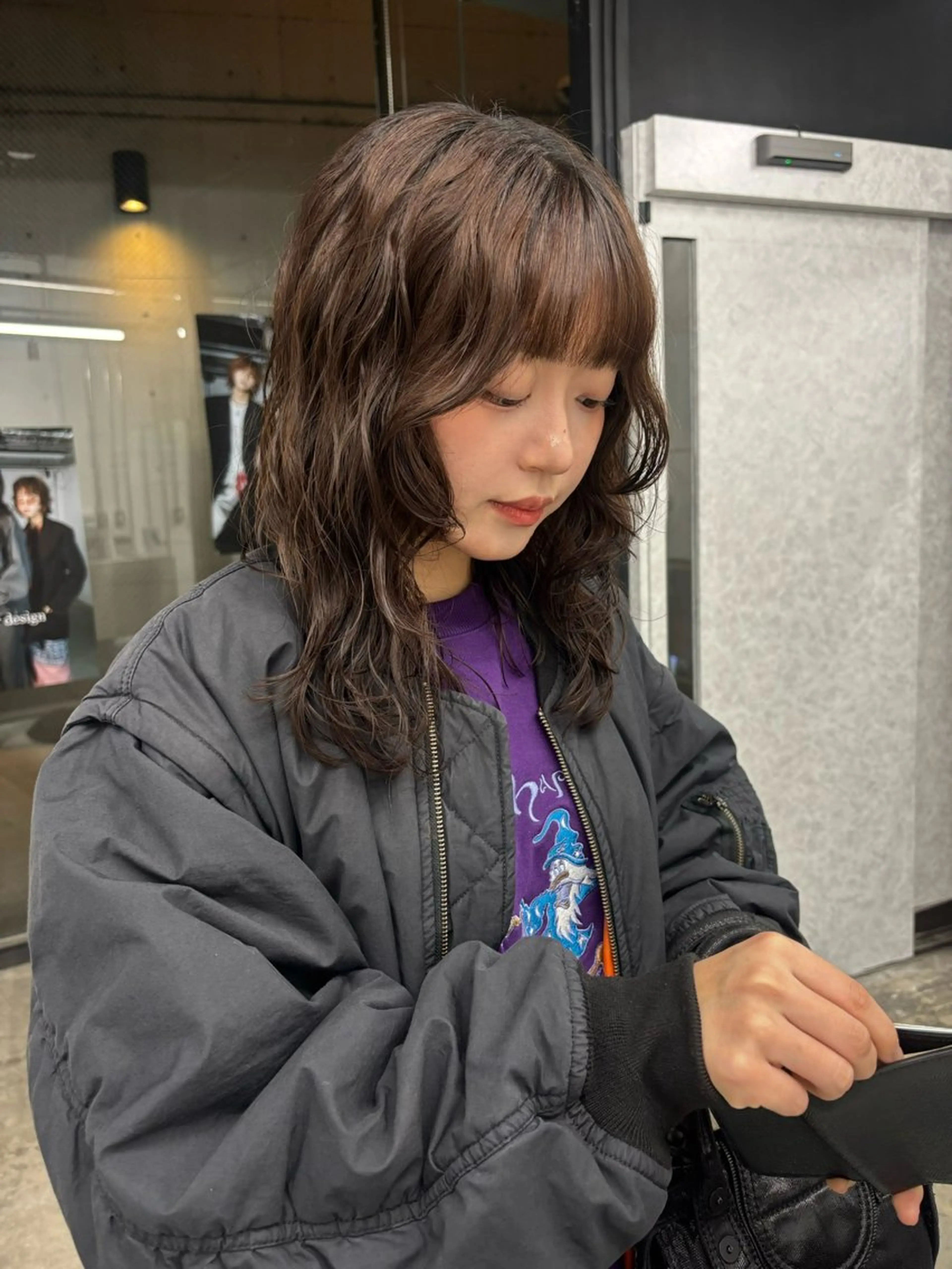 ミディアム カット パーマ ✩似合わせカラー /レイヤー✩momoのヘアスタイル