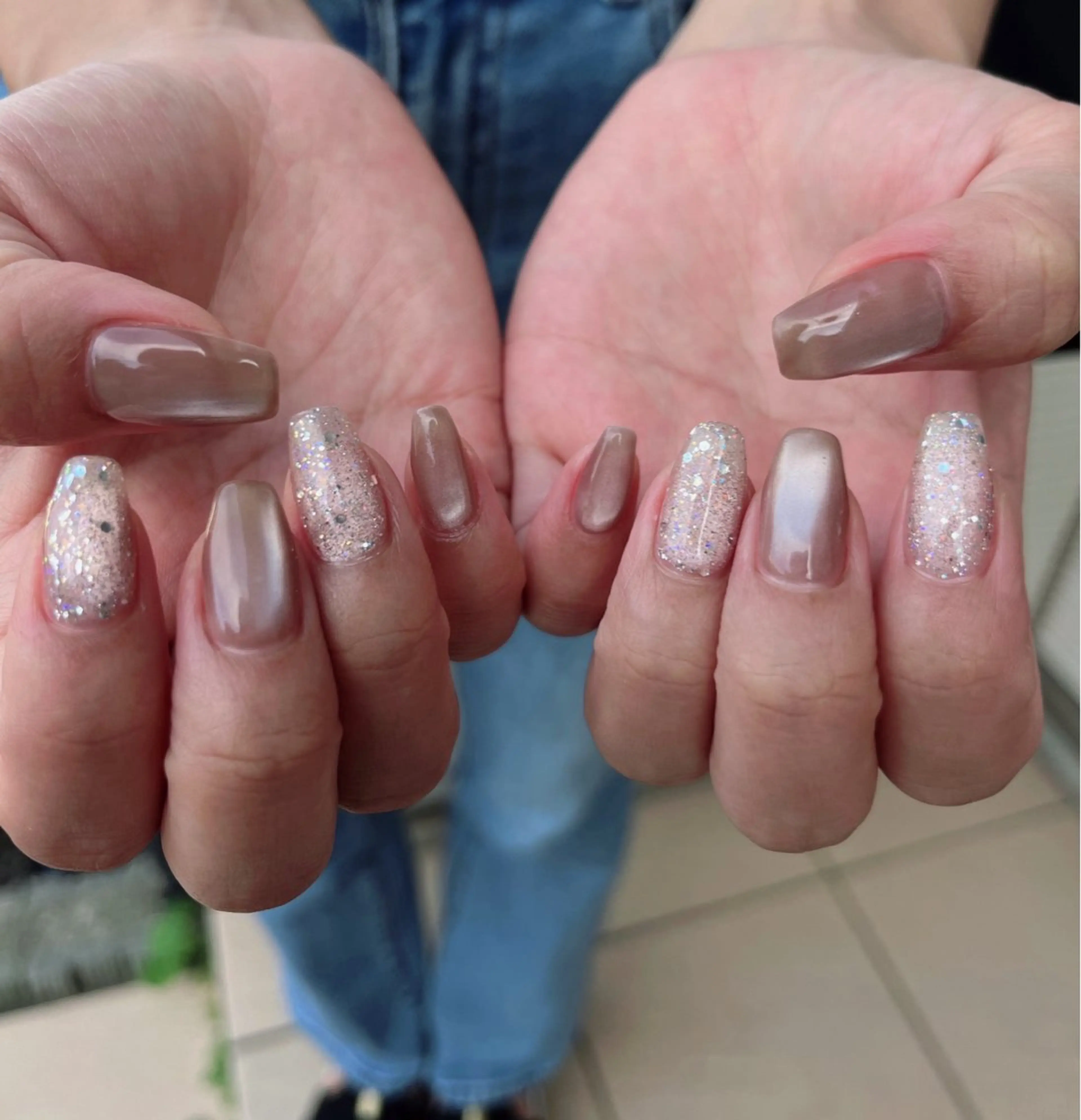 ネイル ジェルネイル マグネットネイル ハンドネイル tamu nail 　金町のネイルデザイン