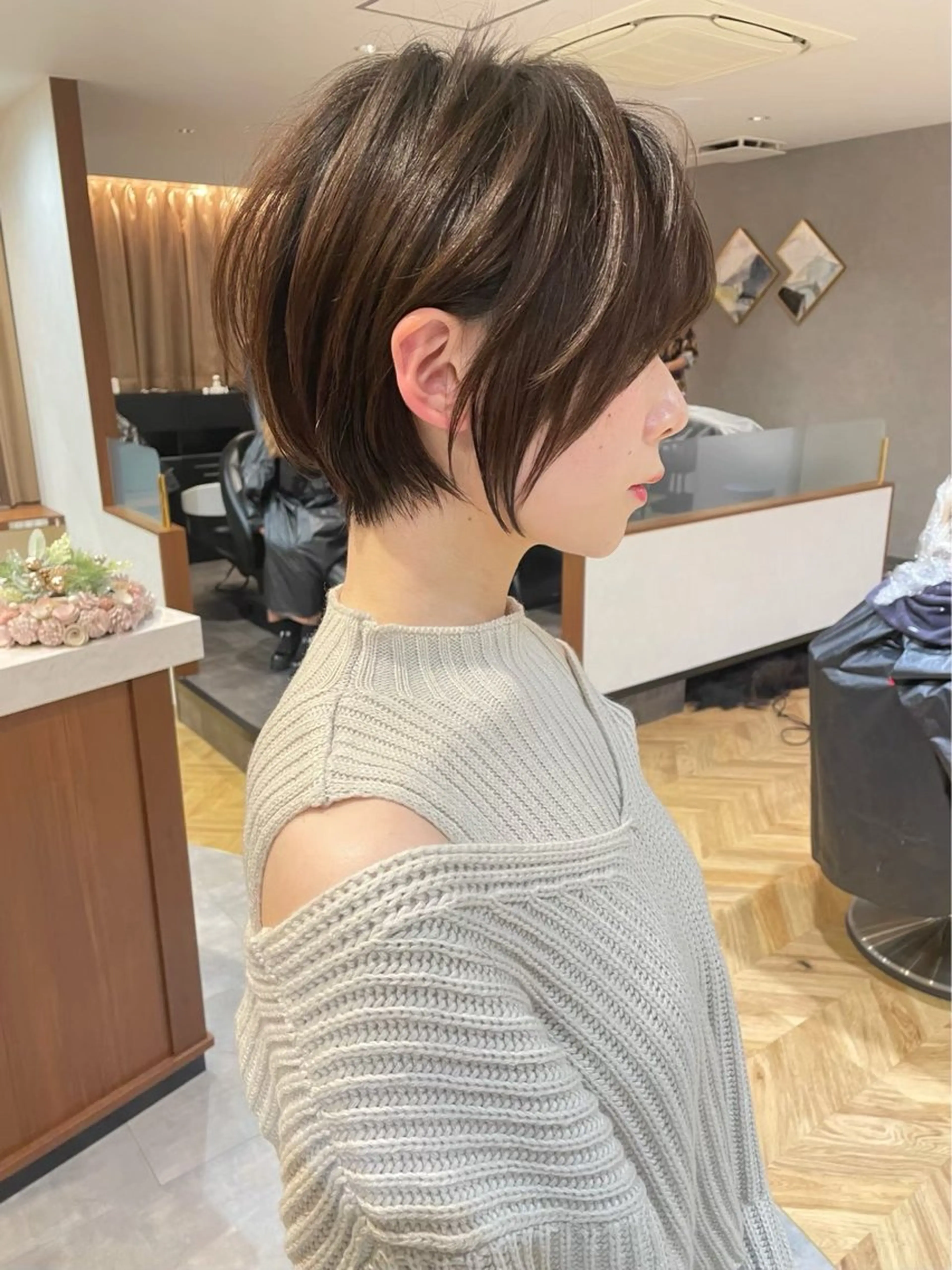 ショート ショートヘア Lond mare 天神大名店所属・時短×ショートボブ 💡ウメダナオヤ💡のヘアスタイル