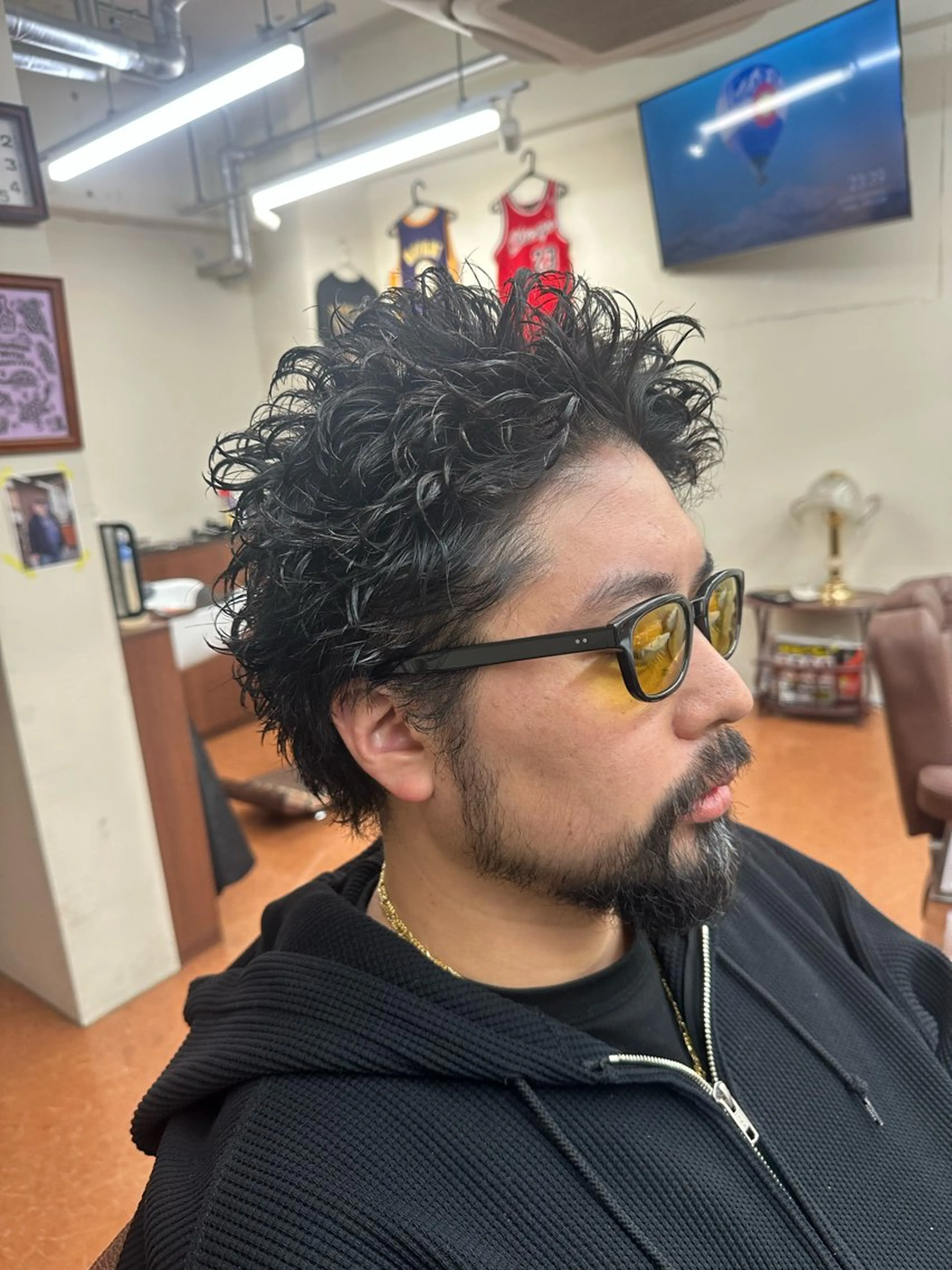 メンズ メンズパーマ スパイキーショート カット パーマ FADE&LINE三軒茶屋所属・稲垣隆史 スパイキー／フェードのヘアスタイル