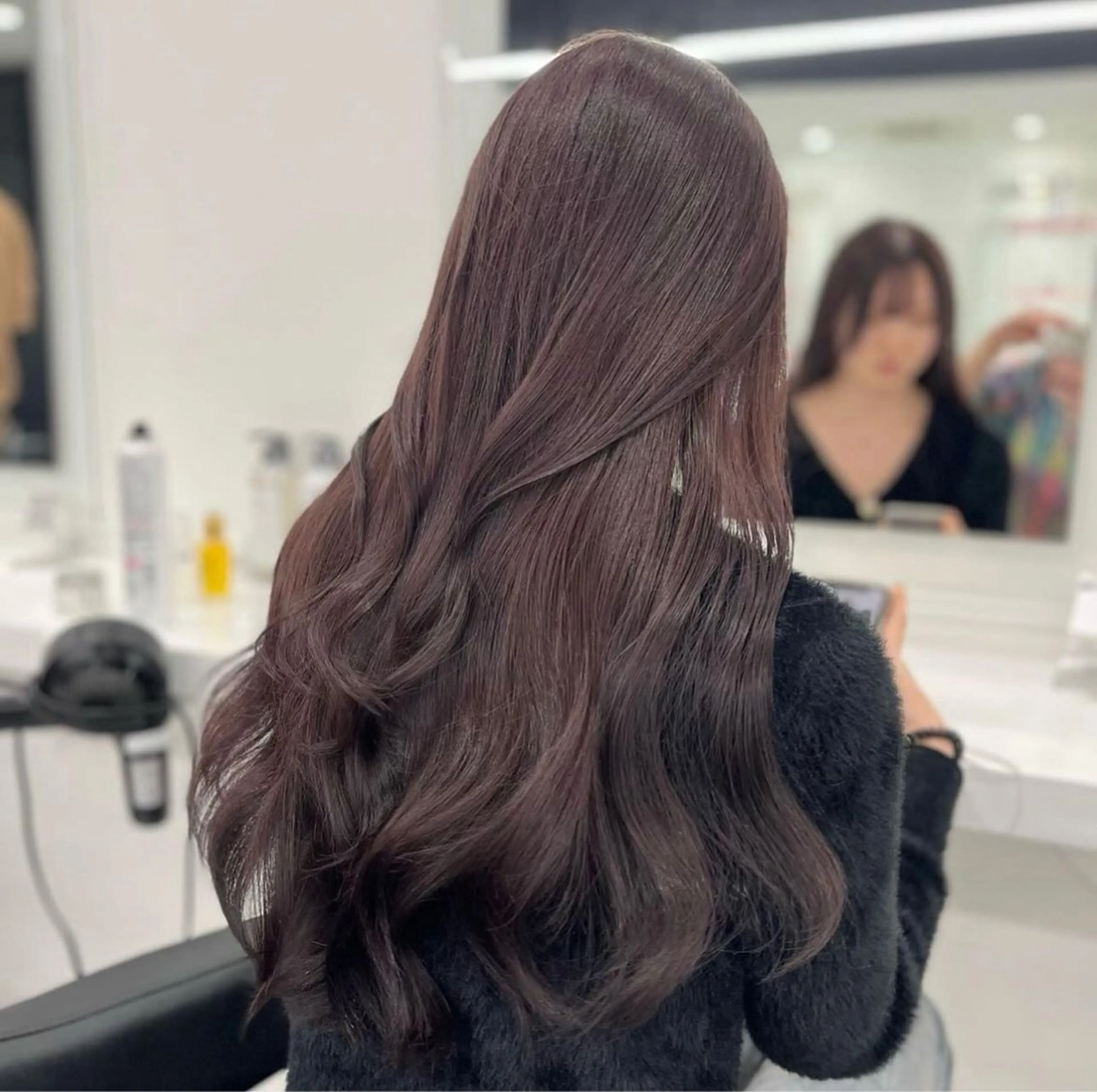 ロング カラー ヘアアレンジ カット ヘアカラー トリートメント ヘッドスパ ヘアセット 透明感ラベンダー💗 SHOのヘアスタイル