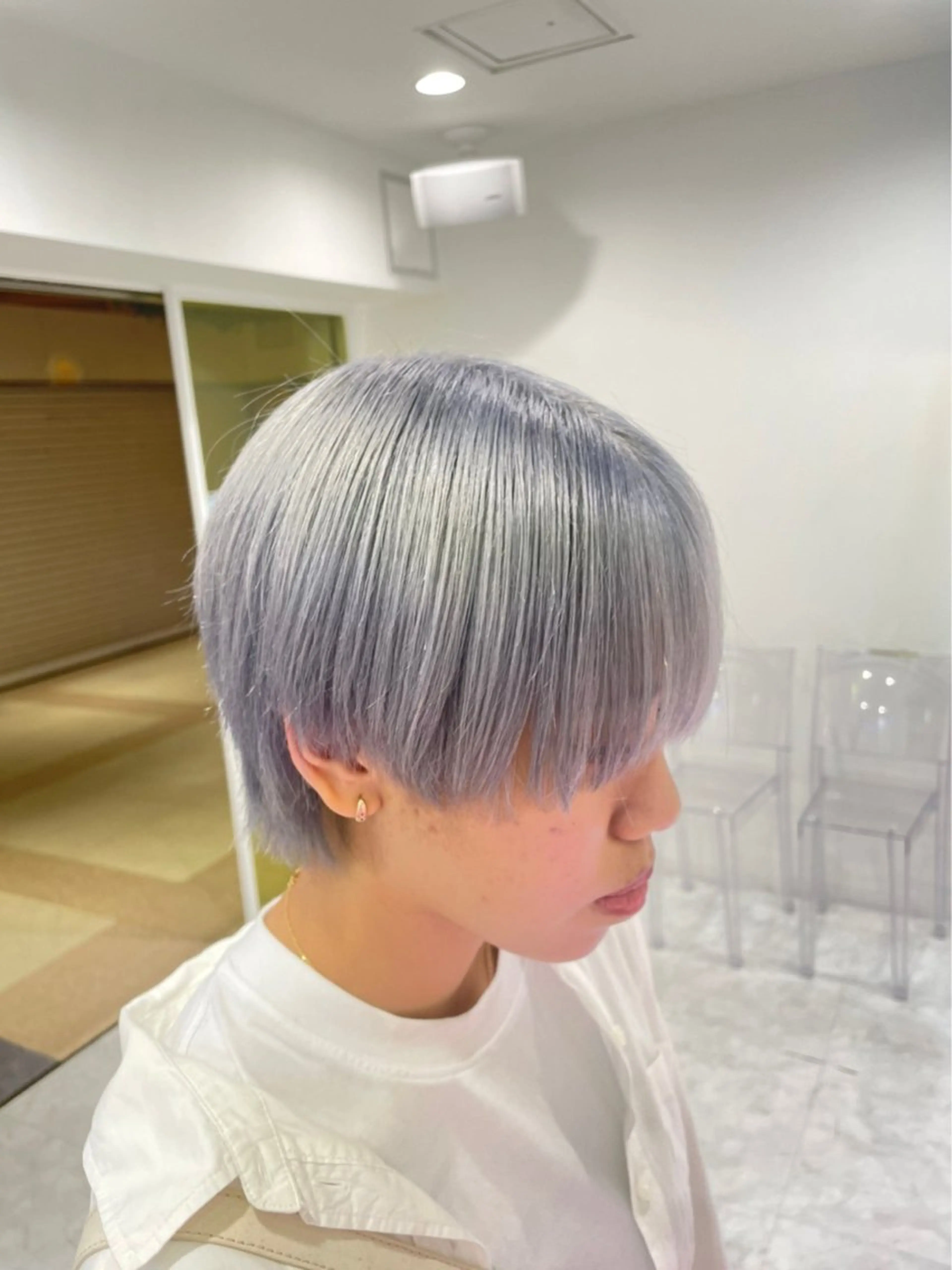 ショート カラー シルバー ホワイトシルバー 💖トレンド夏 カラー💖FUTAのヘアスタイル