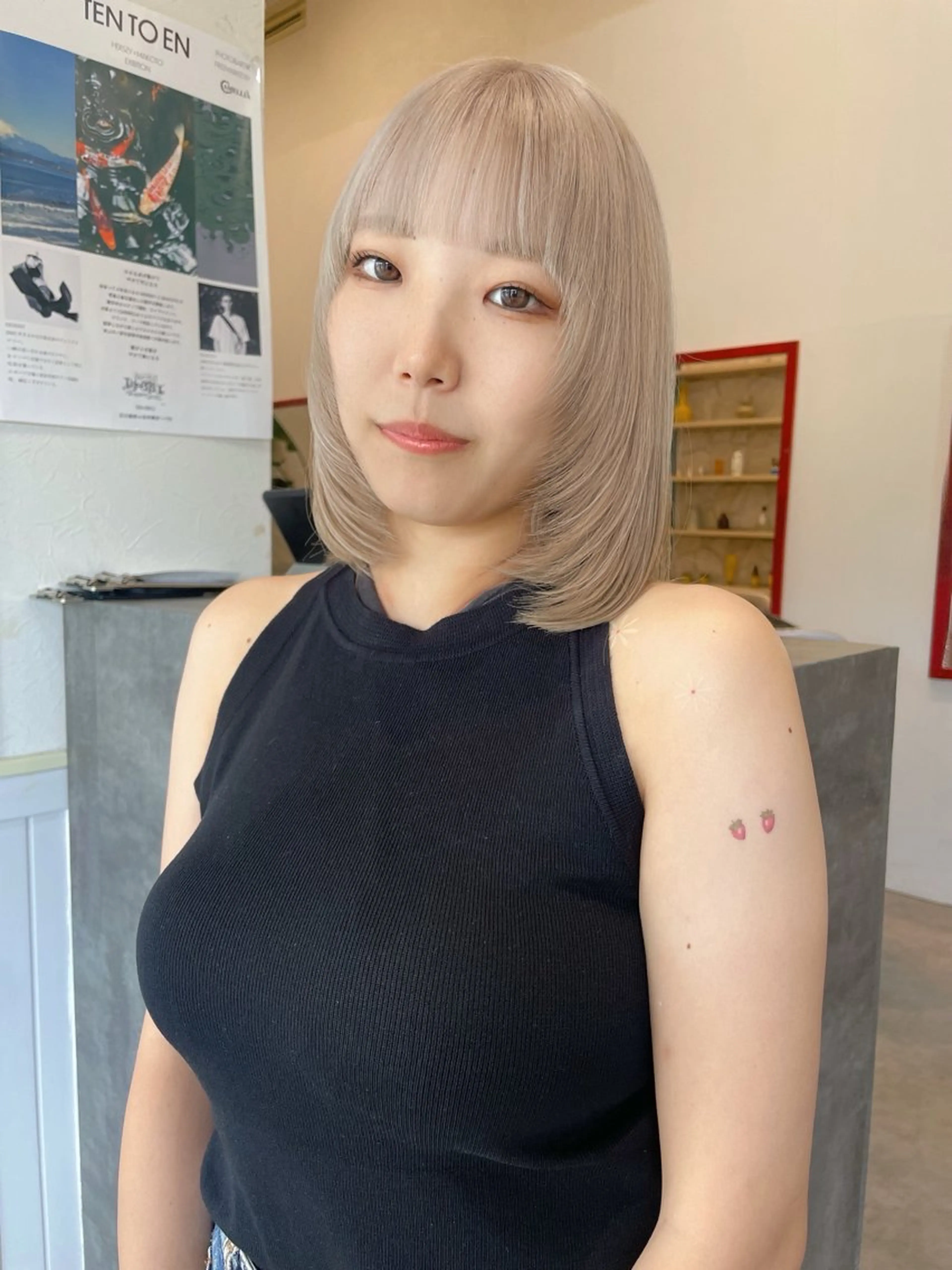 ミディアム カラー ベージュカラー ブリーチ 透明感カラー ハイトーンカラー ホワイトベージュ ヘアカラー トリートメント 🌈高田大夢似合わせ 透明感カラー🌈のヘアスタイル