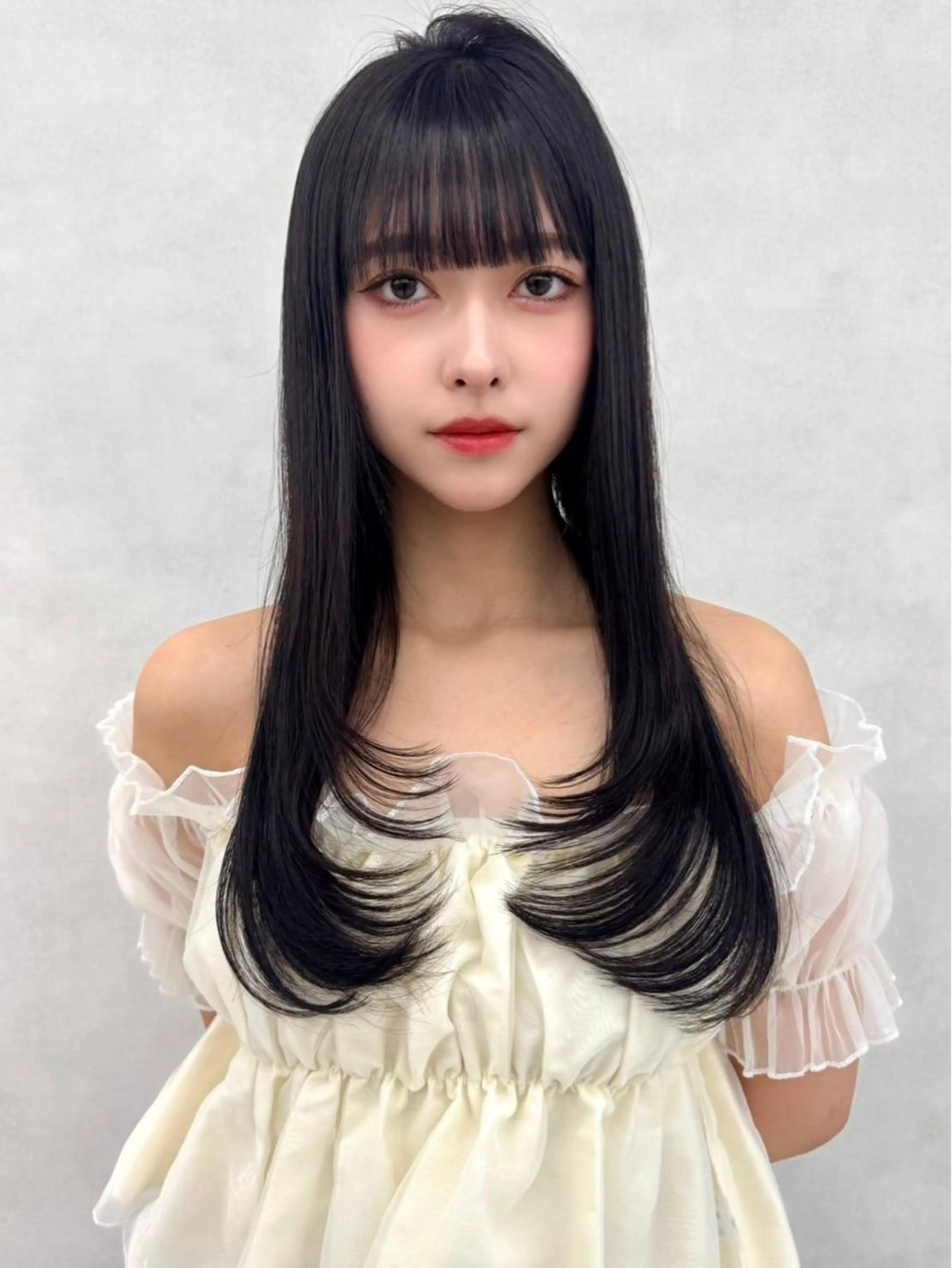 ロング カラー パーマ ヘアアレンジ カット ヘアカラー ✨韓国レイヤー/ 髪質改善✨　冨永剛のヘアスタイル