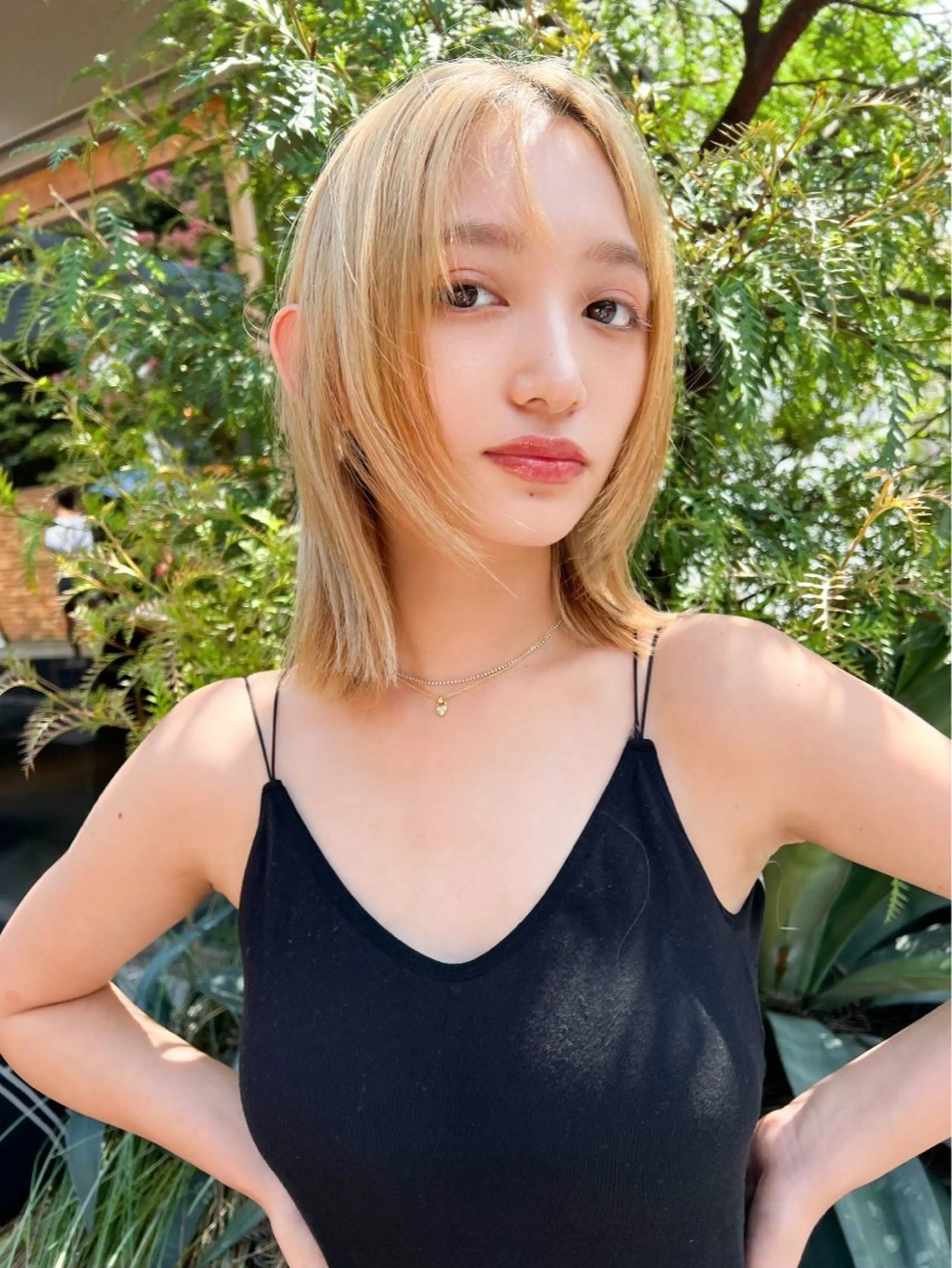 ミディアム カラー ボブ メンズ🙆 レディース美髪✨のヘアスタイル