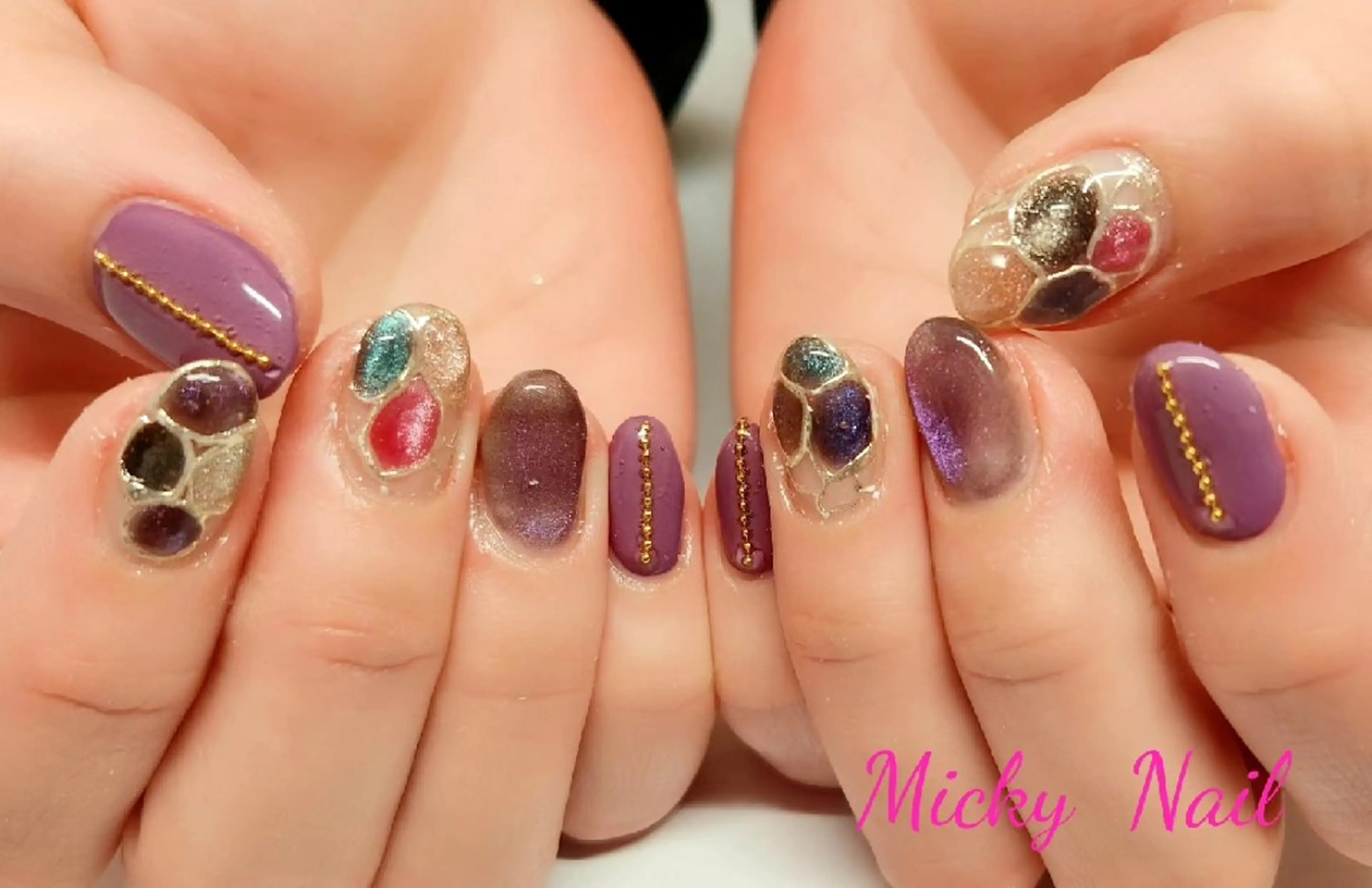 ネイル マグネットネイル Micky nail chikushinoのネイルデザイン