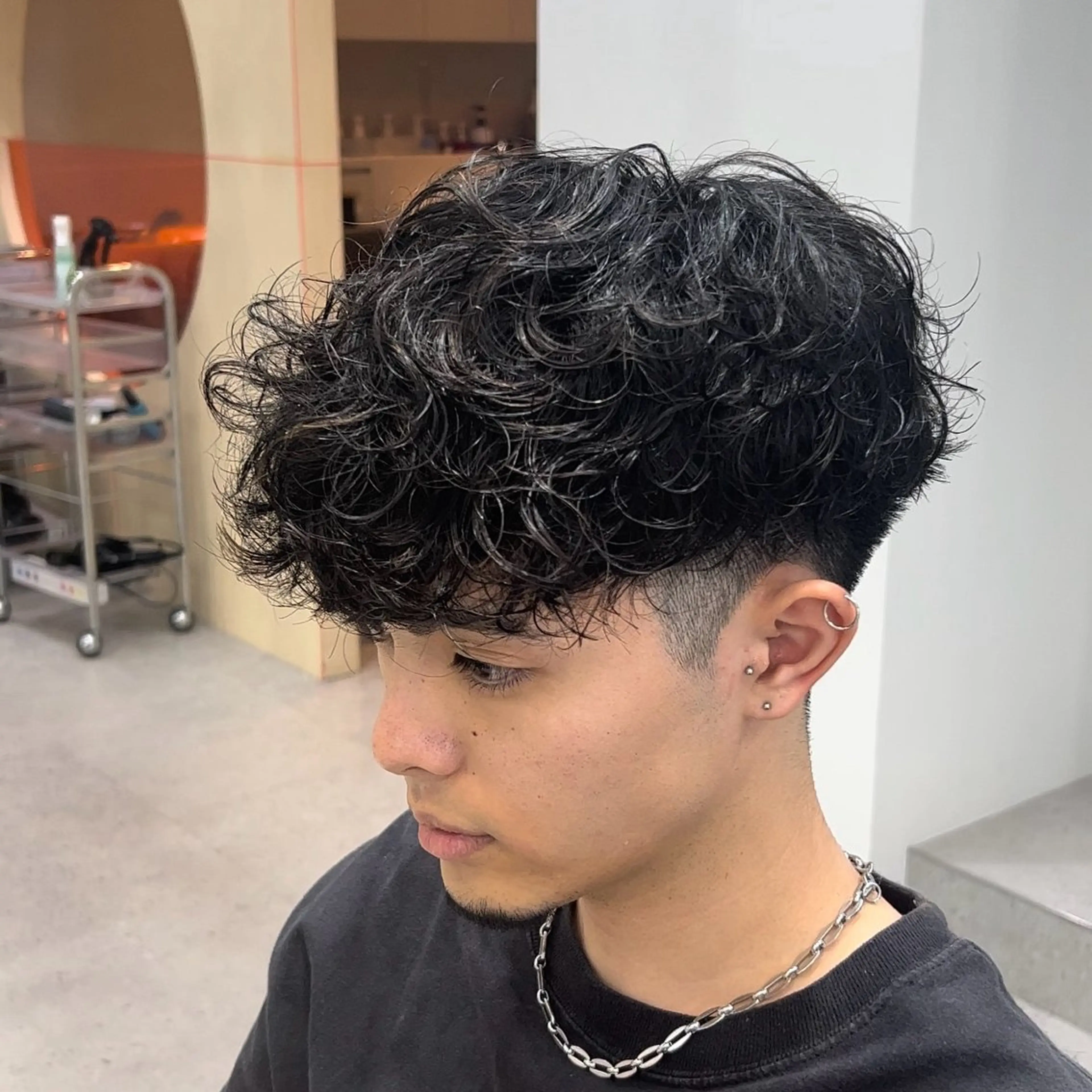 パーマ メンズ カット パーマ トリートメント 当日予約⭕️ fifth渋谷太田のヘアスタイル