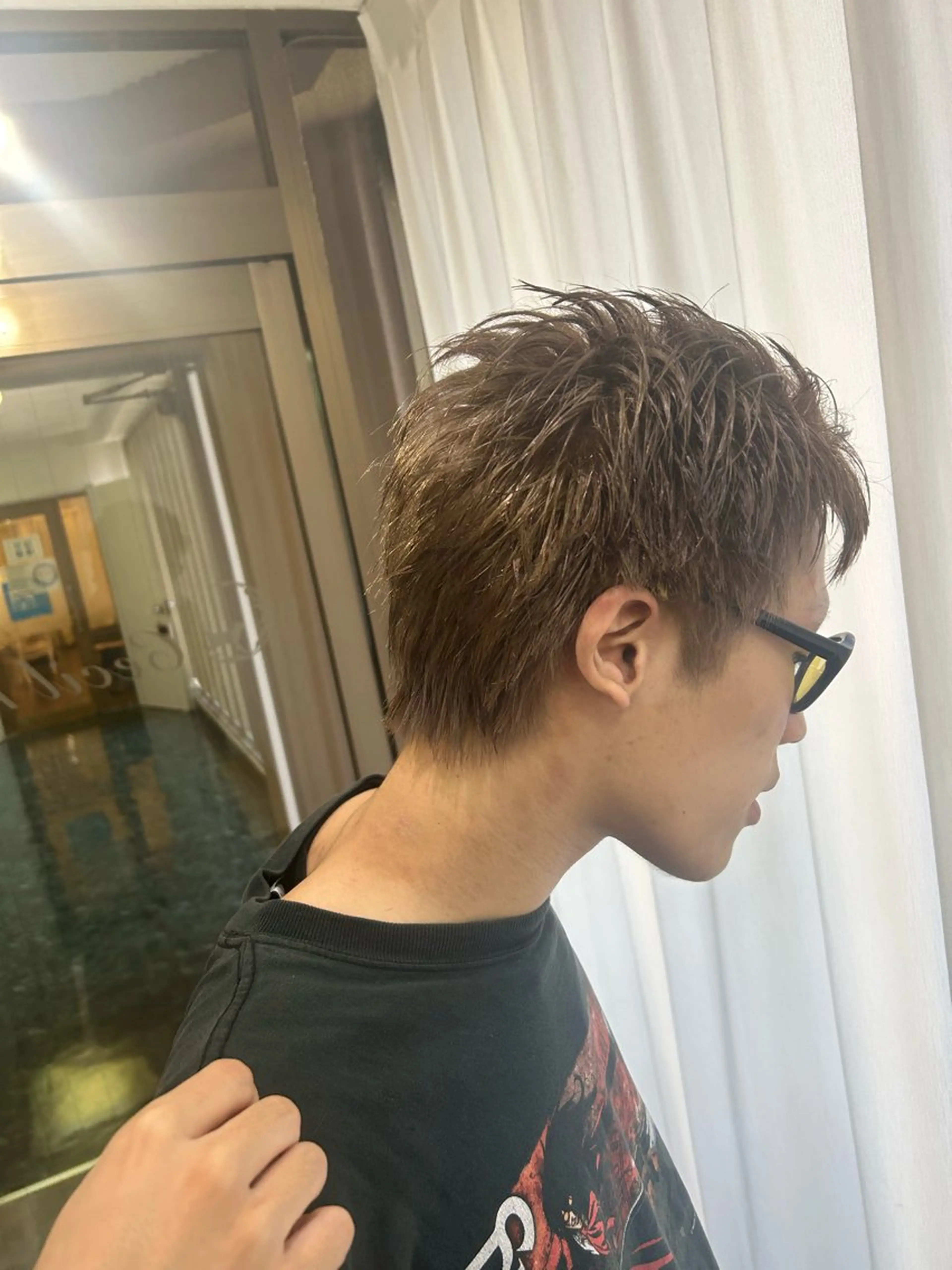ショート カラー メンズ スパイキーショート グレージュ ショートヘア カット ヘアカラー トリートメント CECIL hair なんば店所属・メンズパーマ 艶髪☆店長☆有馬のヘアスタイル