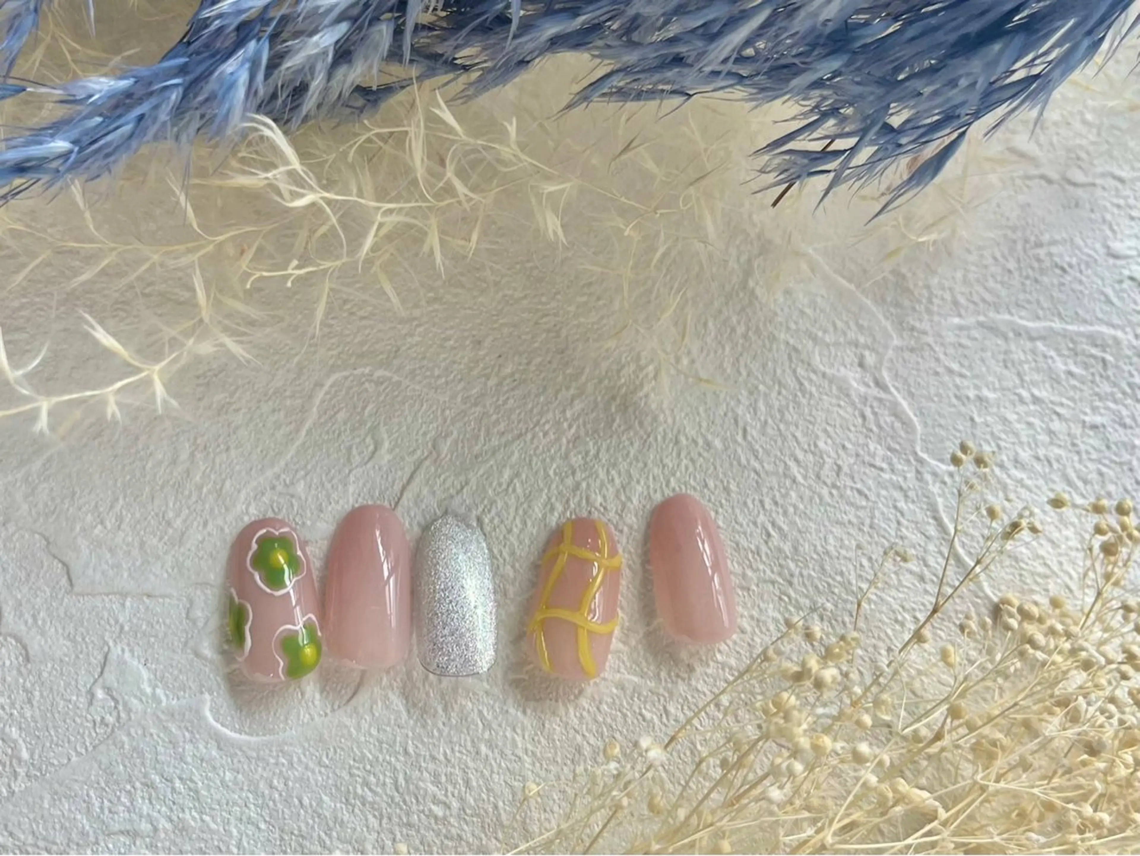ネイル オーロラネイル 入学式 フットネイル フレンチネイル ジェルネイル Mogu nail 二子玉川のネイルデザイン