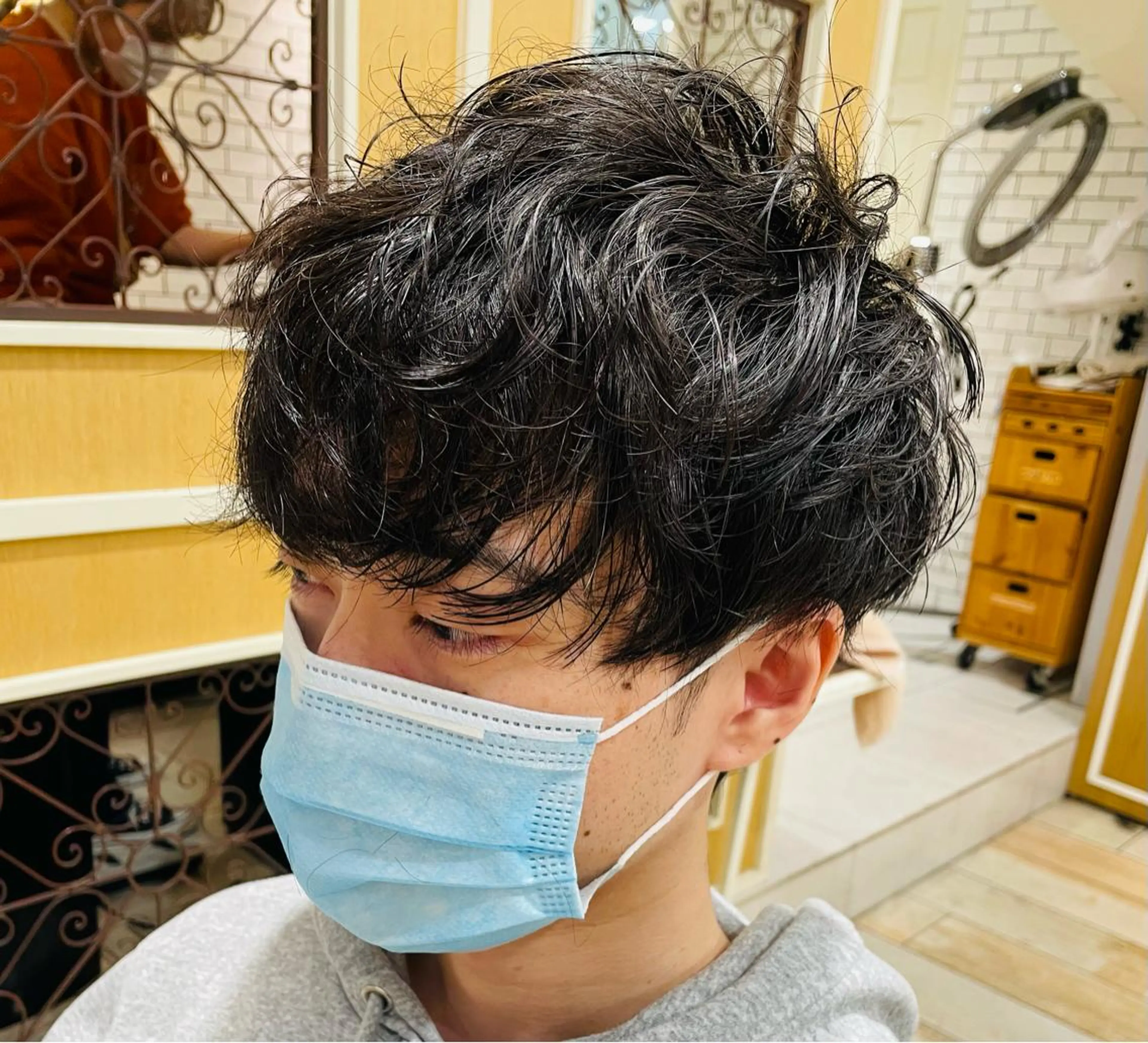 ショート パーマ メンズ カット パーマ すげ さやかのヘアスタイル