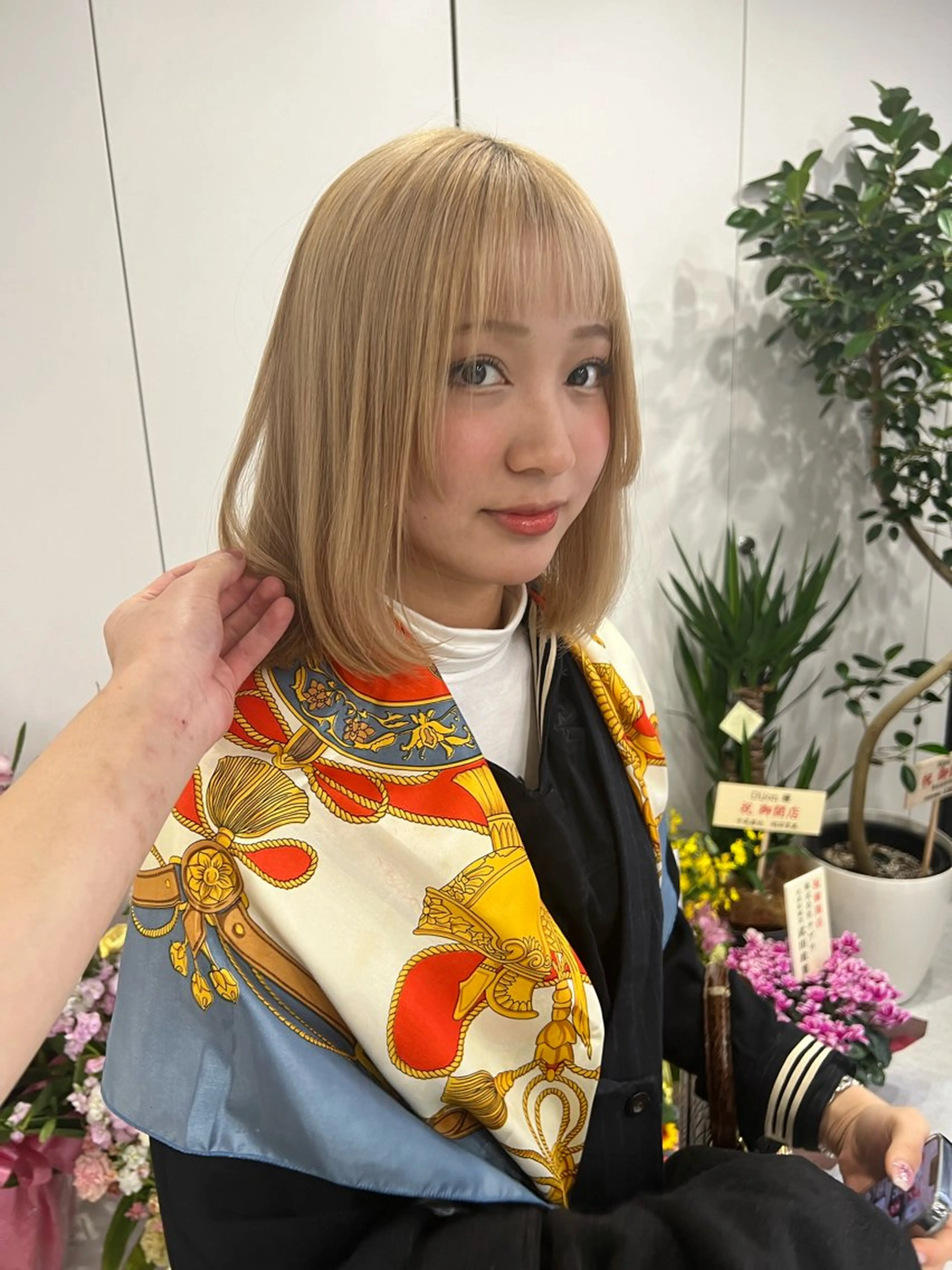 🫧ハイトーンで可愛く🩵ブリーチ+カラー🩵🩵の写真