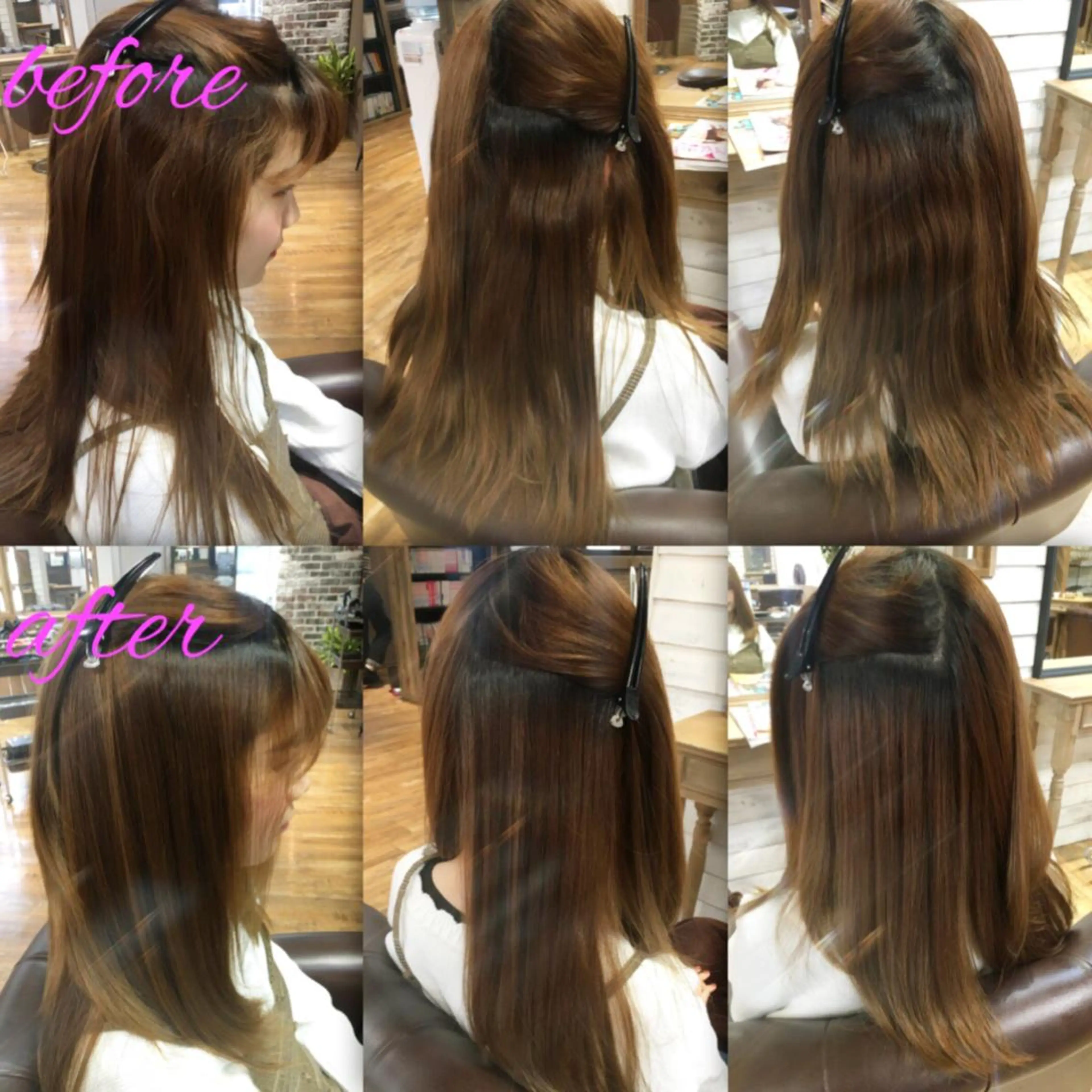 ロング パーマ ストレートパーマ カット 縮毛矯正 縮毛矯正とパーマは お任せ/デサキ🍥のヘアスタイル