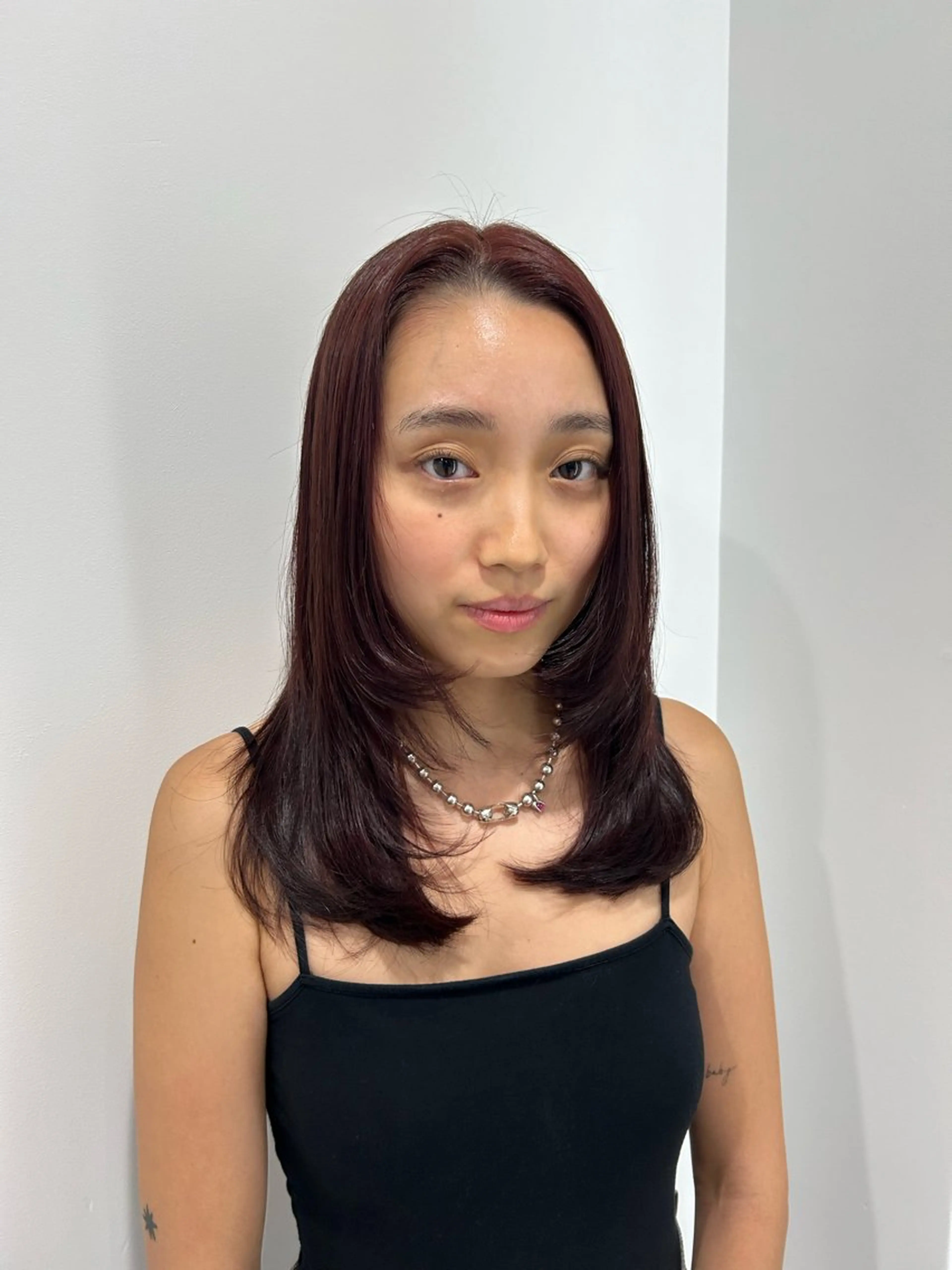 セミロング カラー 愛結 暖色カラー🎀🩰のヘアスタイル