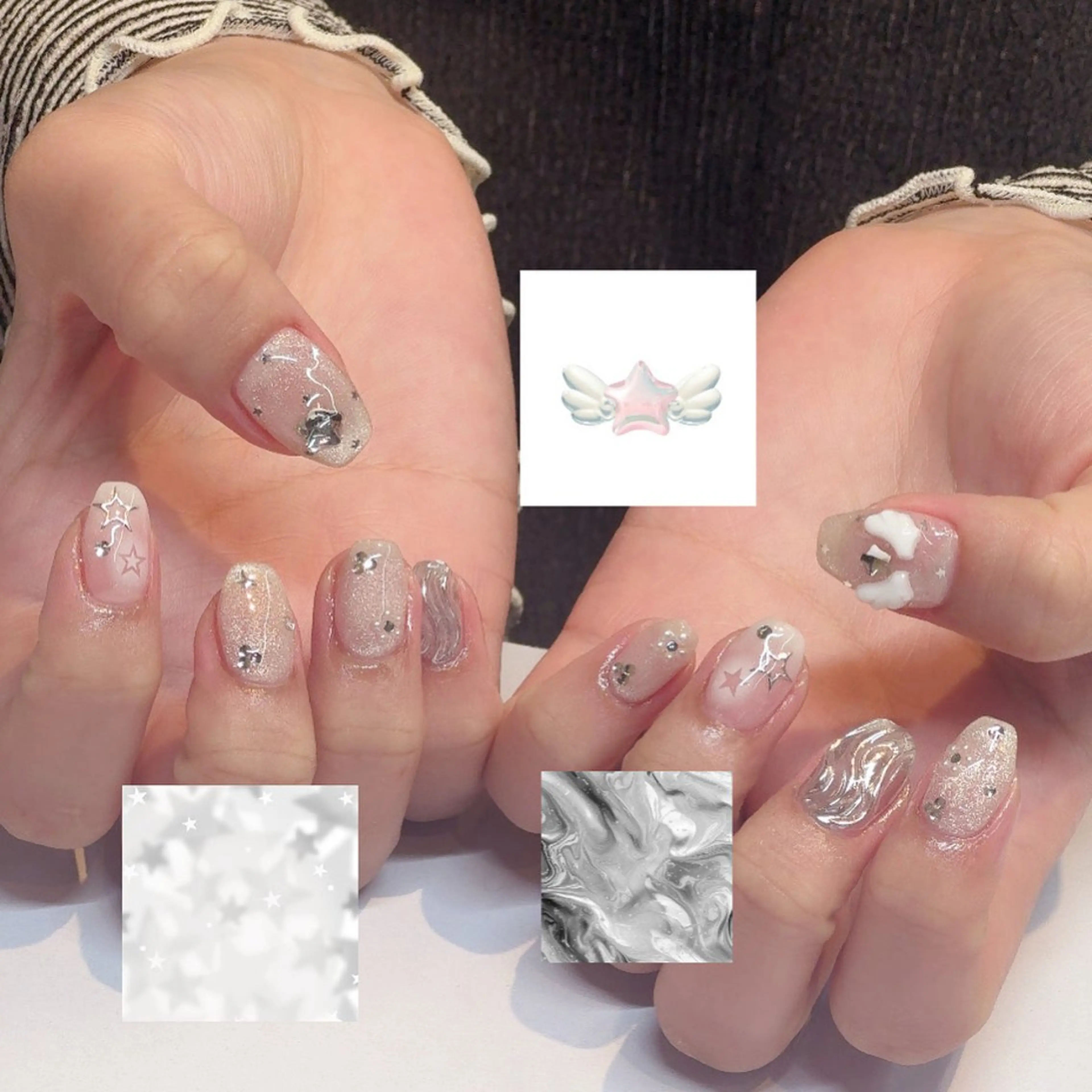 ネイル ハンドネイル ☁️BLITZ 🎀笠原雪音🎀のネイルデザイン