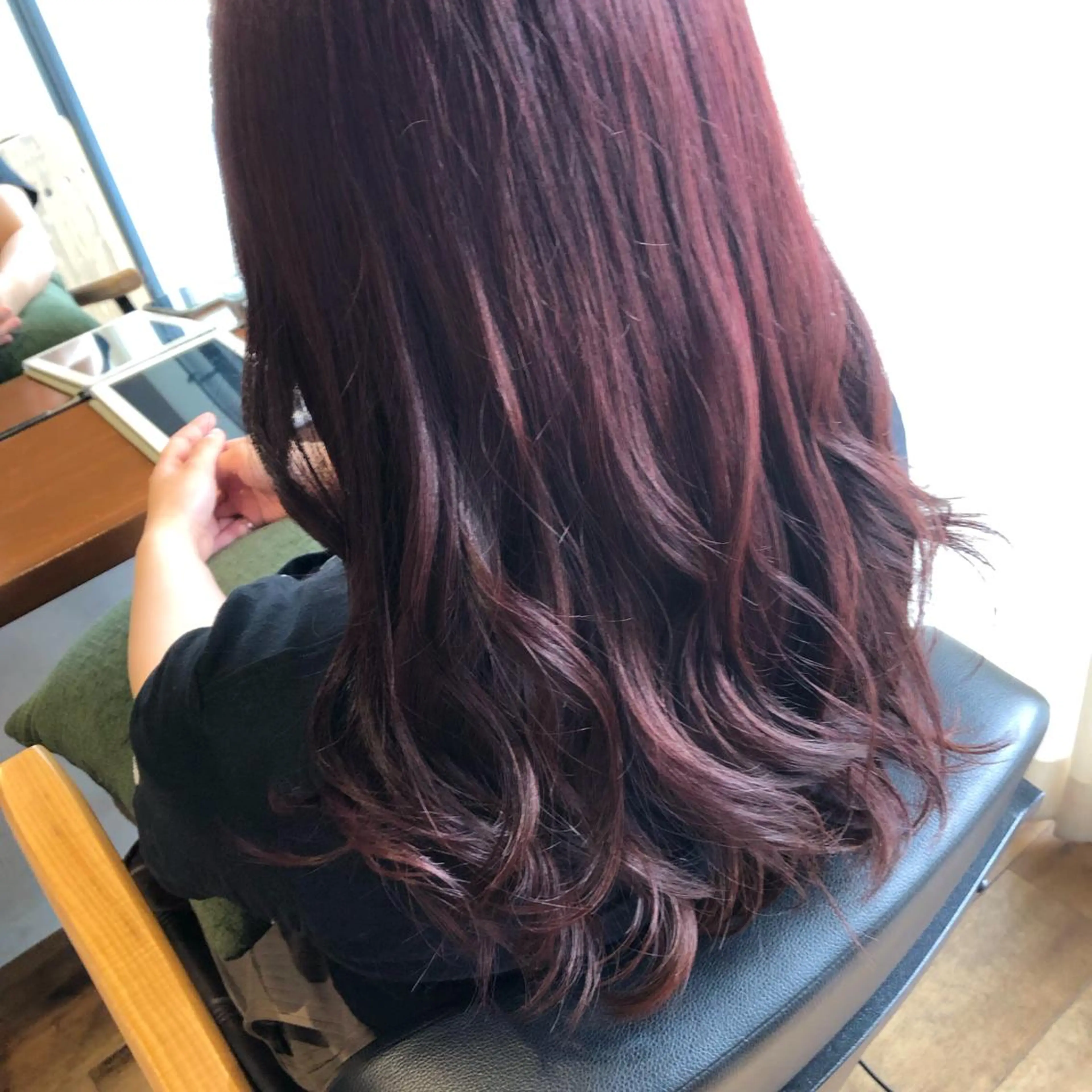 セミロング カラー レッドカラー トリートメント ◇おの あすか◇のヘアスタイル