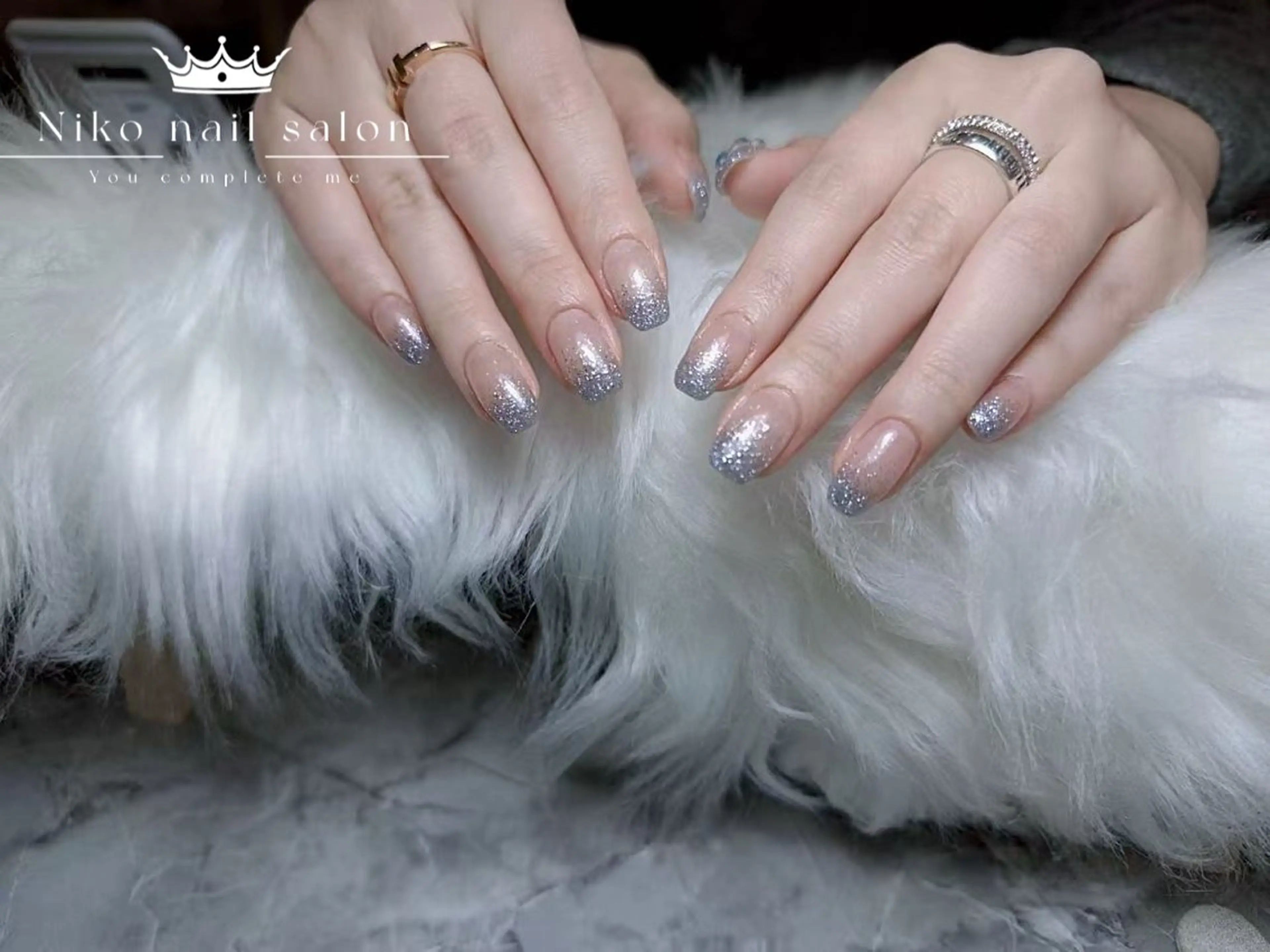 ネイル チークネイル フットネイル フレンチネイル ジェルネイル ガラスフレンチ 柚子 Nikoのネイルデザイン