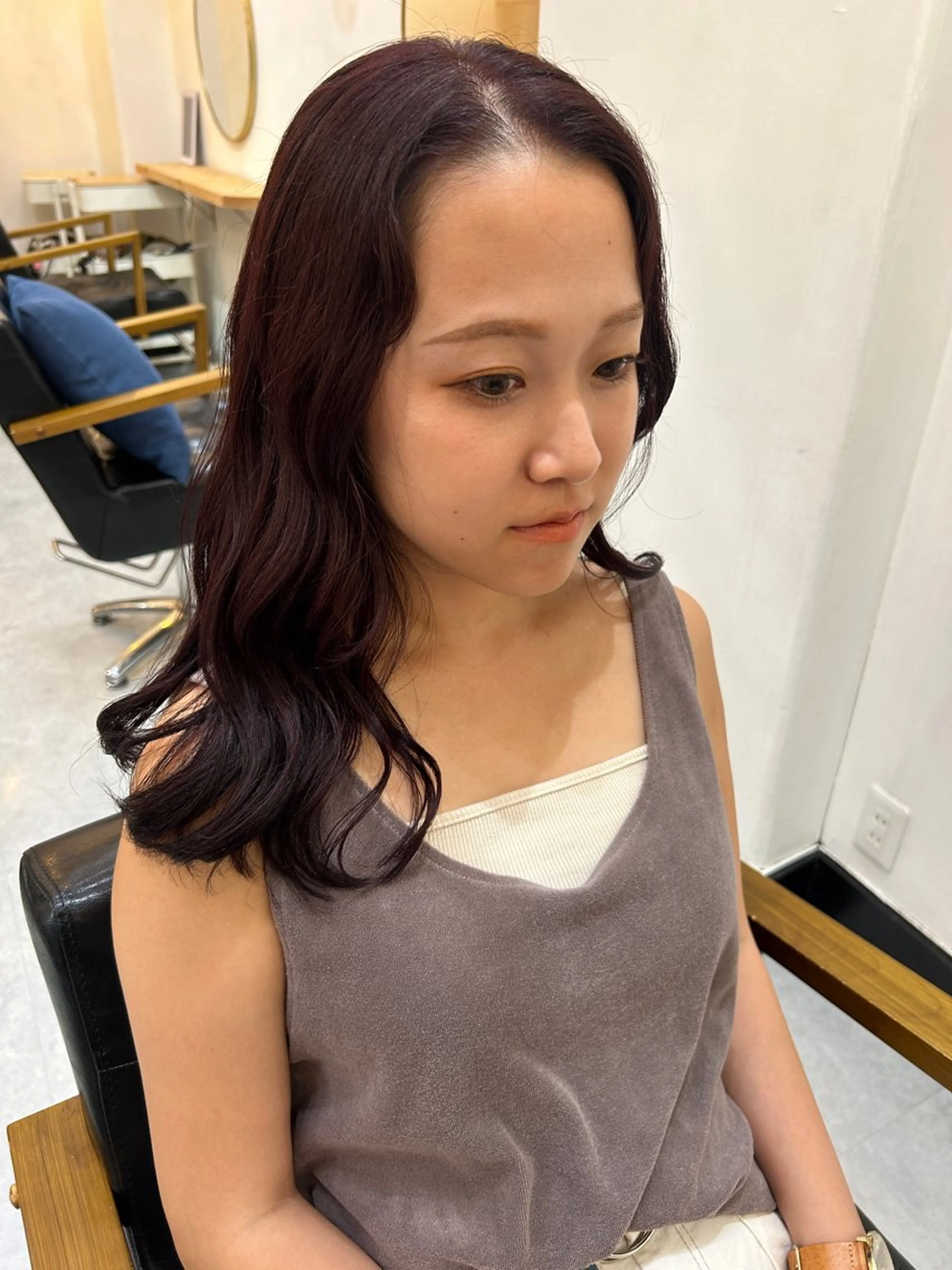 セミロング カラー ヘアカラー トリートメント CARICIA 白木 由里加のヘアスタイル