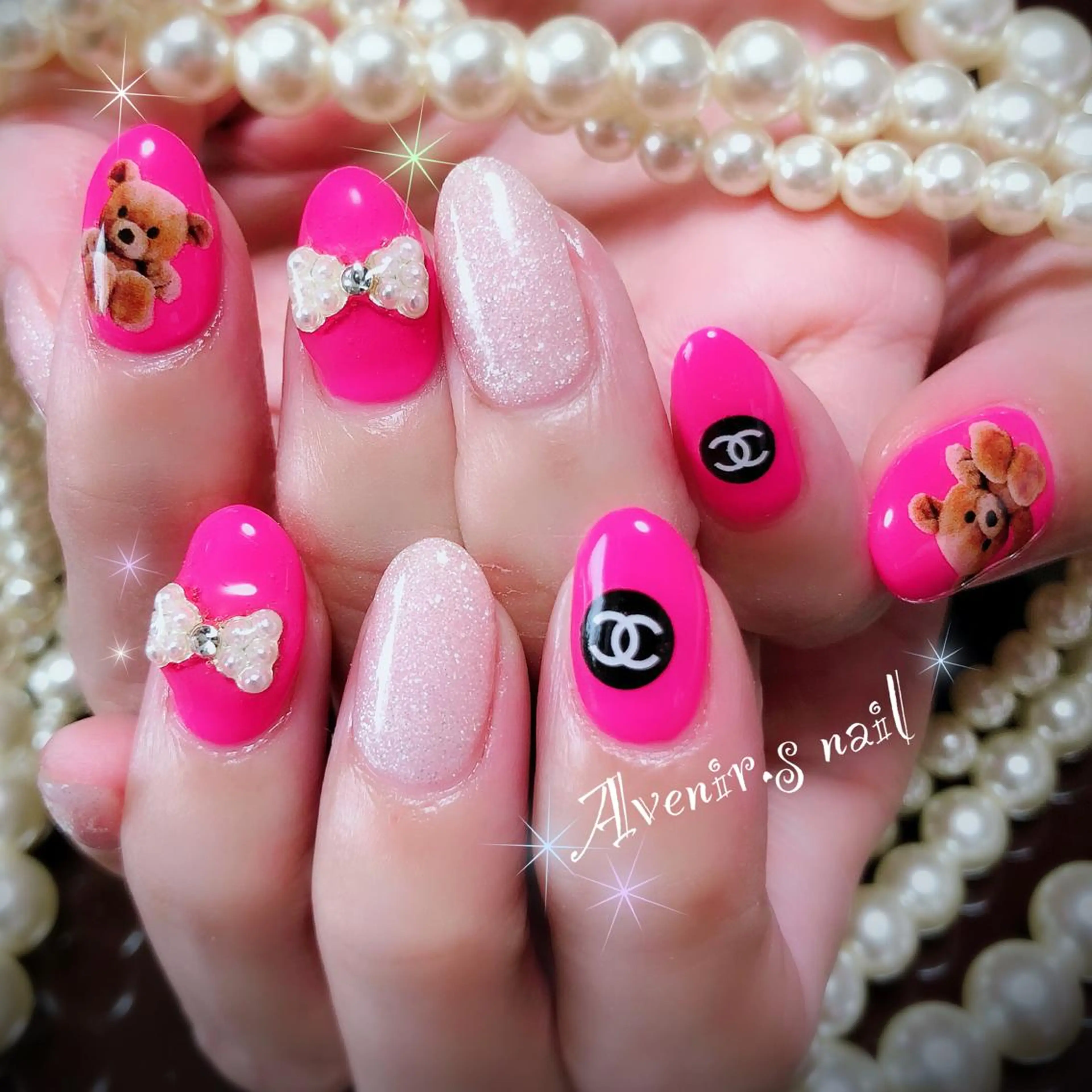 ネイル リボン Home Salon Avenir.のネイルデザイン