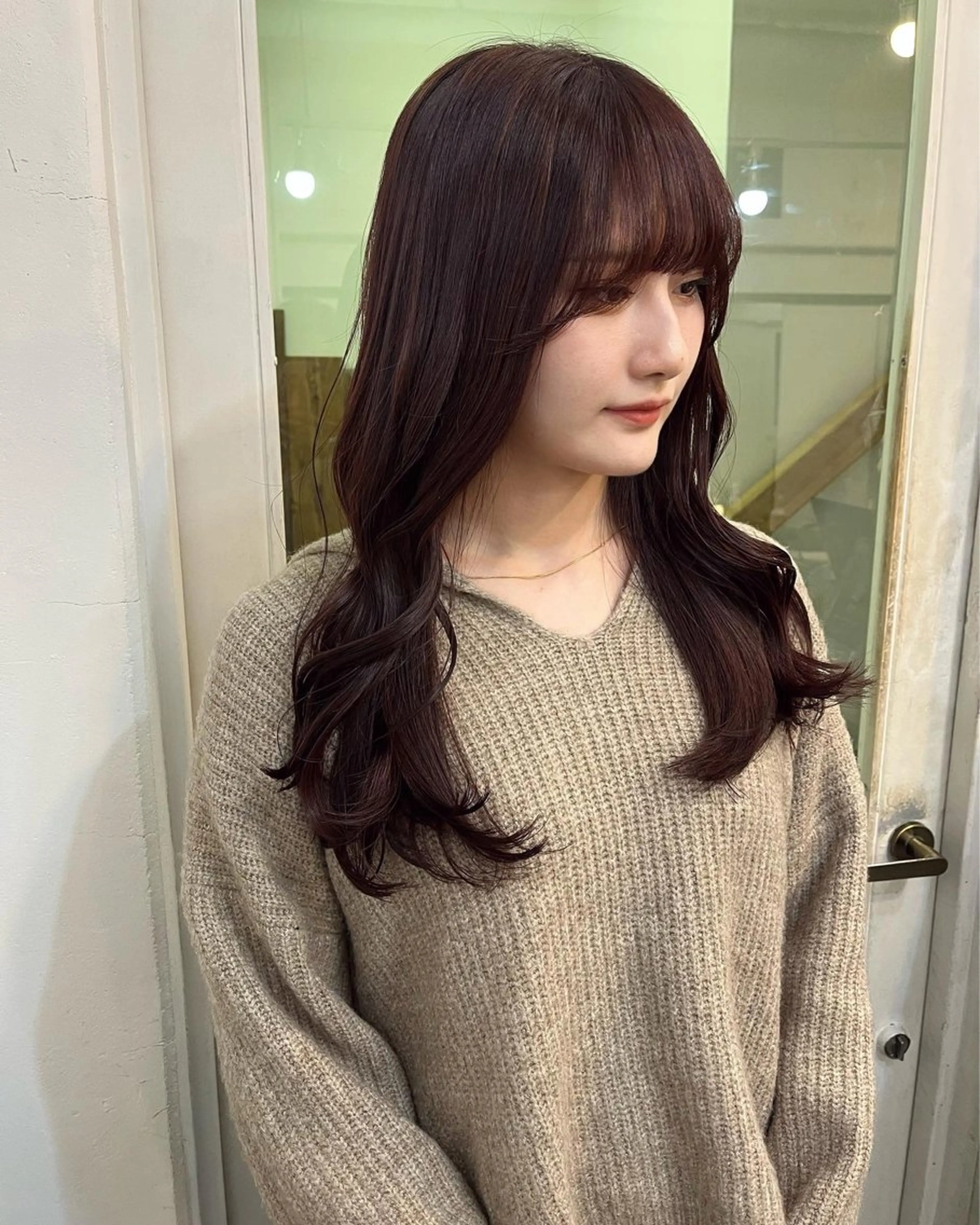 ロング カラー カット ヘアカラー トリートメント mizuho🐈‍⬛ 艶髪￤ダークトーンのヘアスタイル