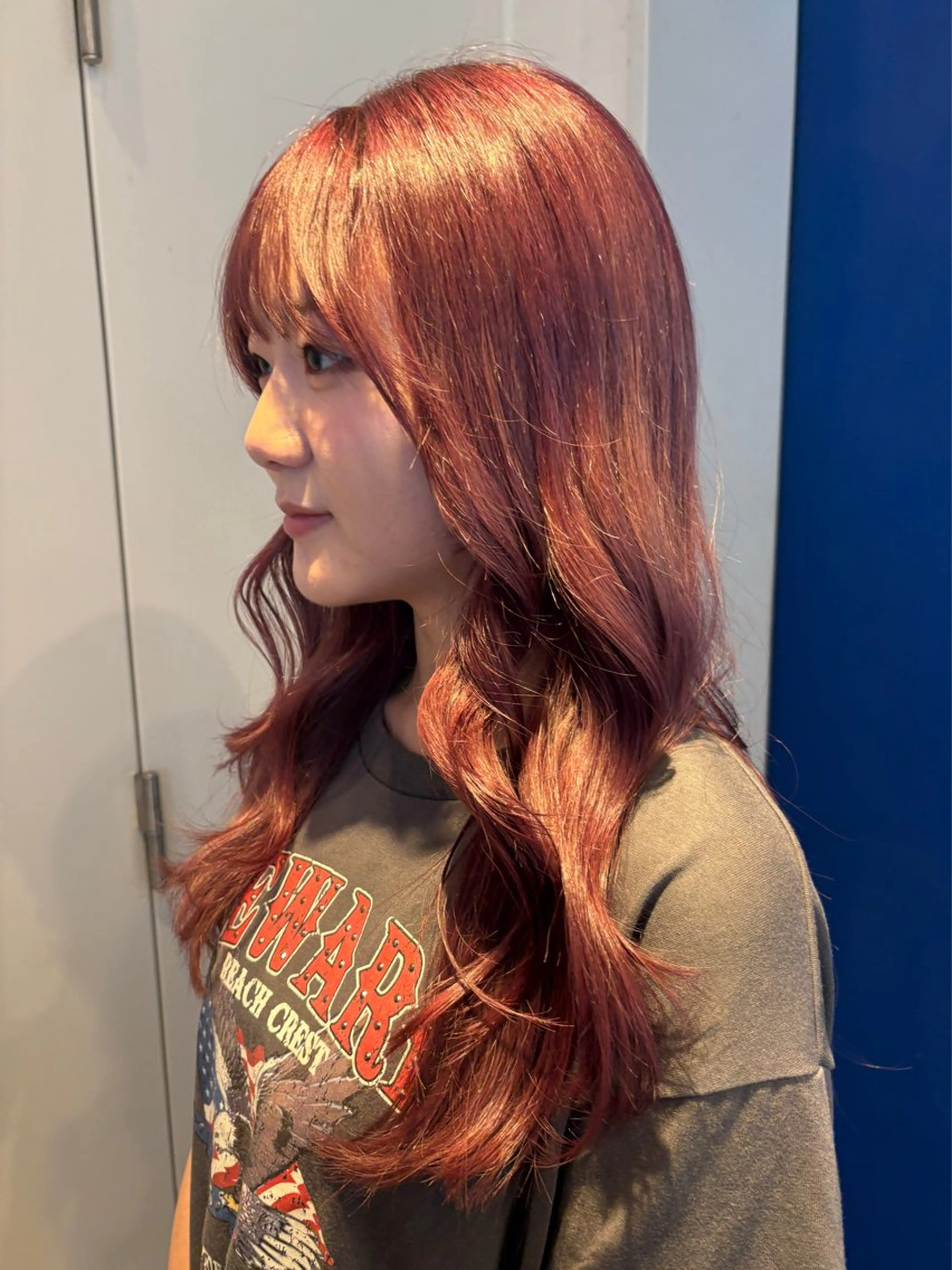 ロング カラー ヘアカラー トリートメント RIN／韓国ヘア レイヤーカットのヘアスタイル