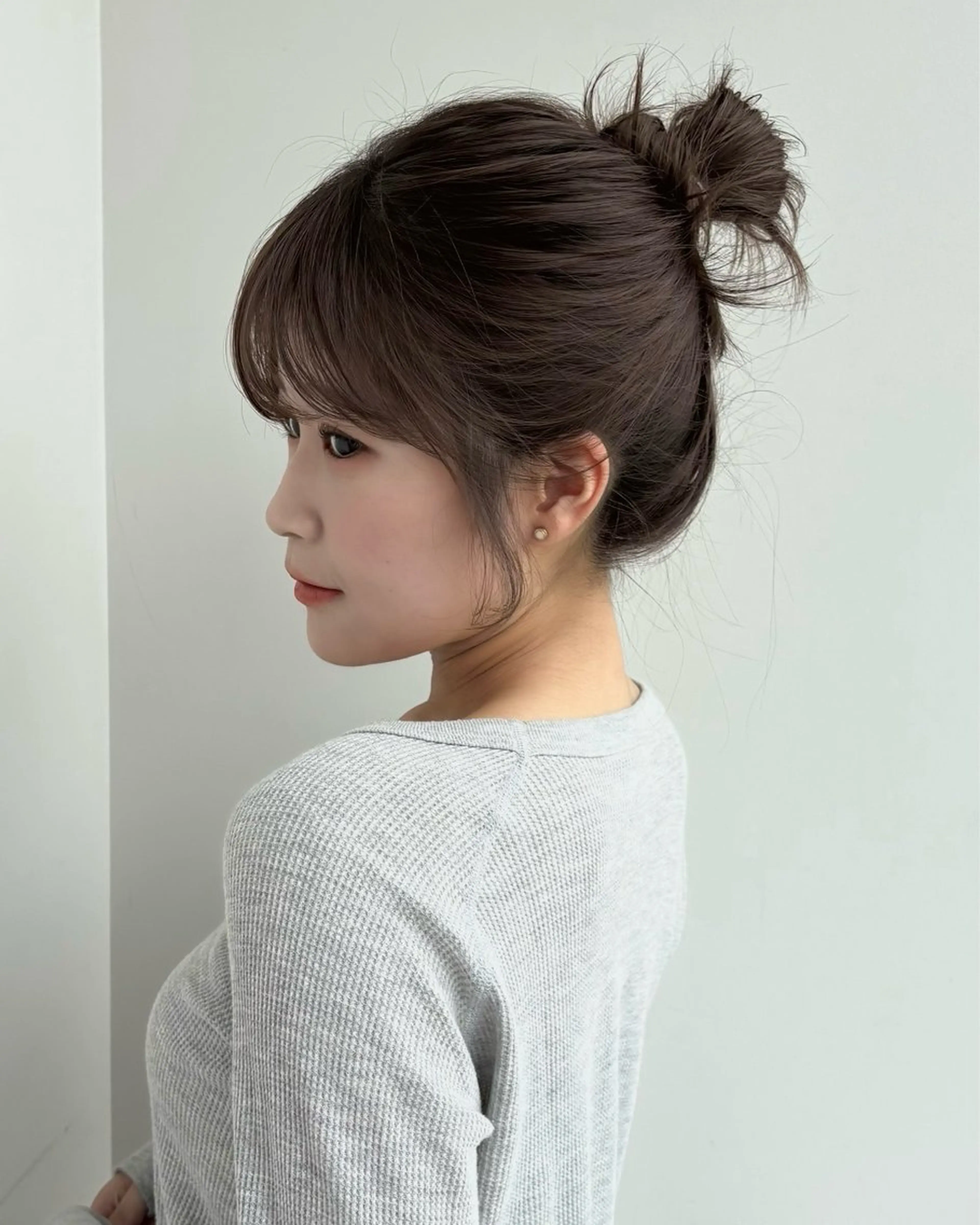 ミディアム カット ヘアカラー トリートメント 似合わせ/透明感 /レイヤー/りほ🤍のヘアスタイル